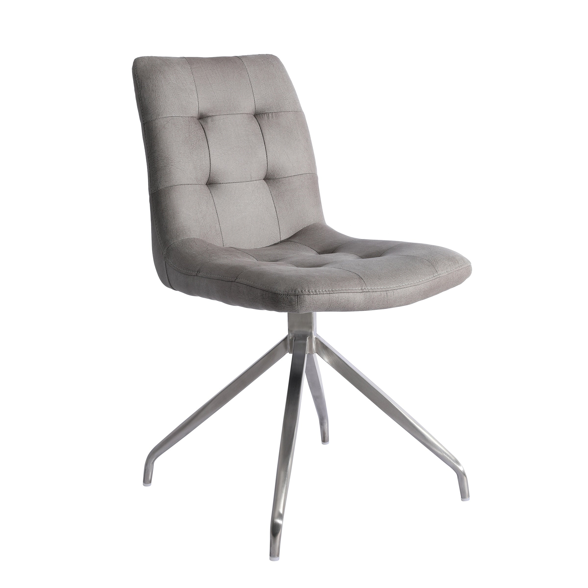 Nyx Grey Tufted Dining Chair Set of 2-Dining Room-DECOROLALA