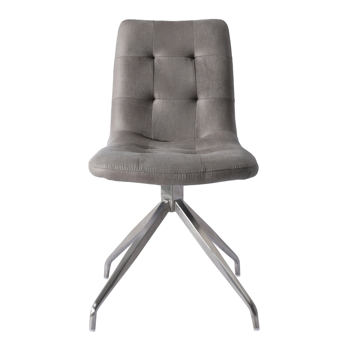 Nyx Grey Tufted Dining Chair Set of 2-Dining Room Sets-DECOROLALA