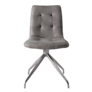 Nyx Grey Tufted Dining Chair Set of 2-Dining Room-DECOROLALA