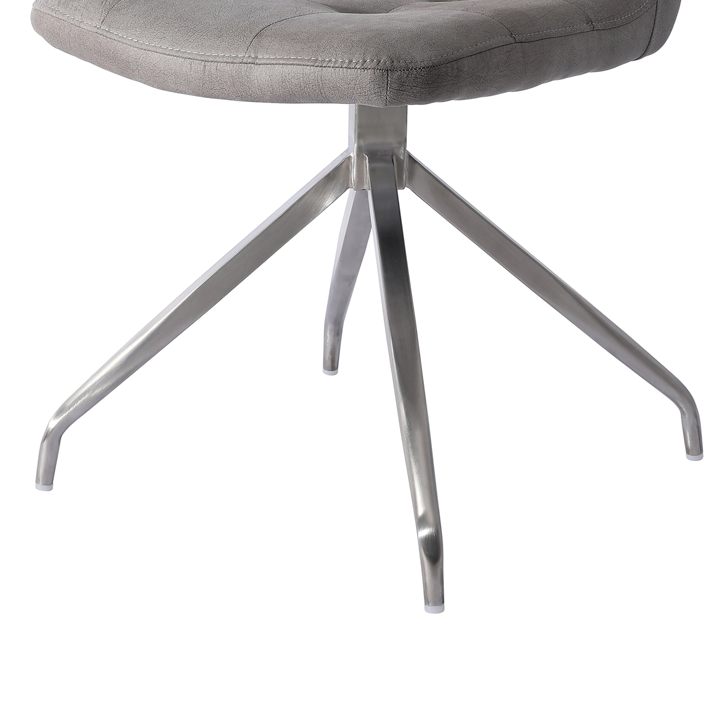 Nyx Grey Tufted Upholstered Dining Chair (Set of 2)-Dining Room-DECOROLALA