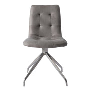 Nyx Grey Tufted Upholstered Dining Chair (Set of 2)-Dining Room-DECOROLALA