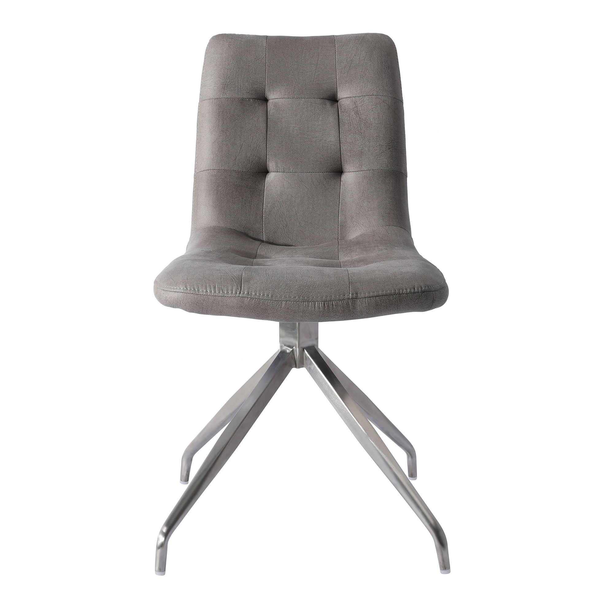 Nyx Grey Tufted Upholstered Dining Chair (Set of 2)-Dining Room-DECOROLALA