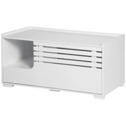 Hidden Cat Litter Box Furniture, Cat Litter Box Enclosure with Storage Compartments and Side Table Function, White