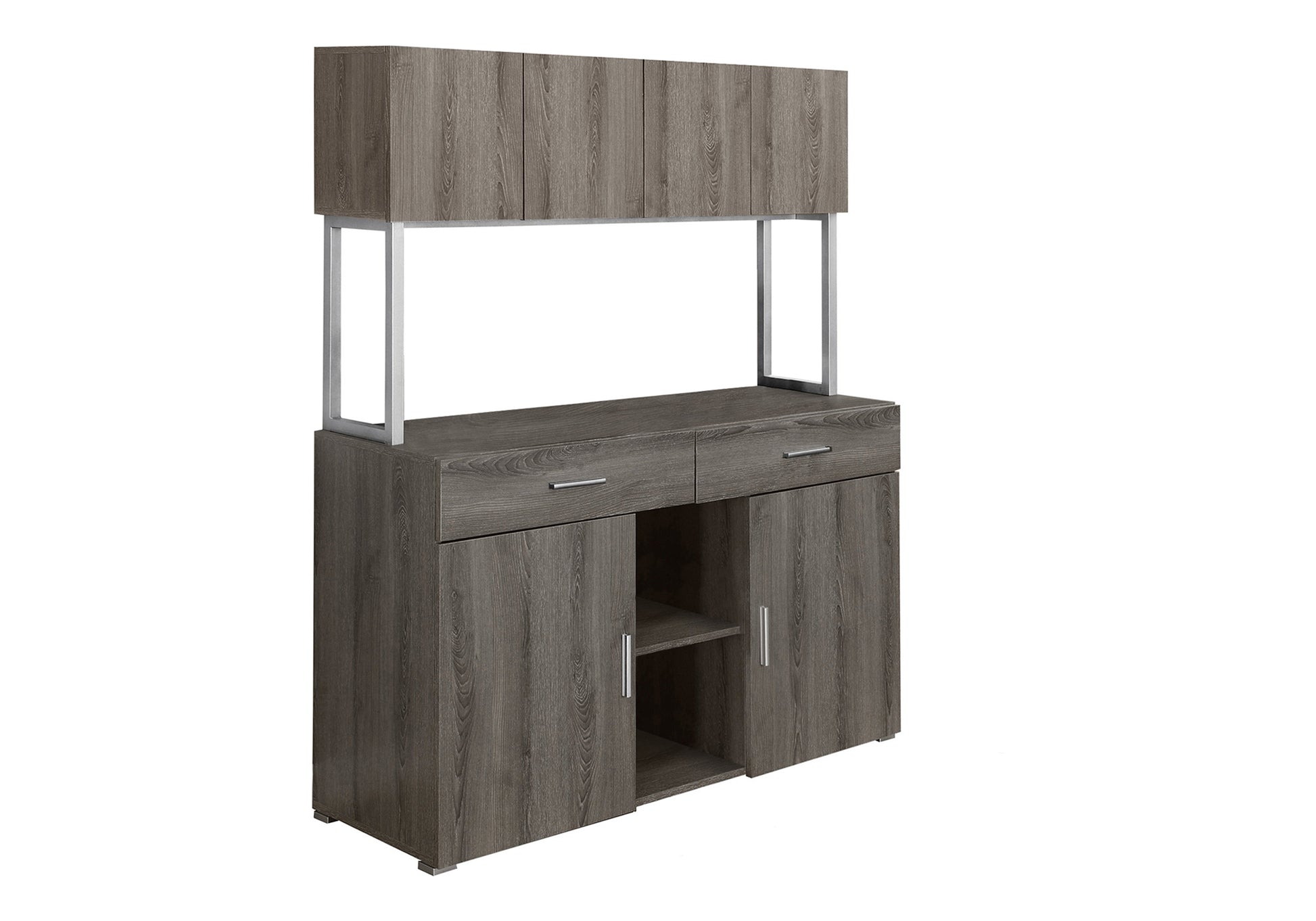 OFFICE CABINET - 48"L / DARK TAUPE STORAGE CREDENZA-Office Cabinet-DECOROLALA