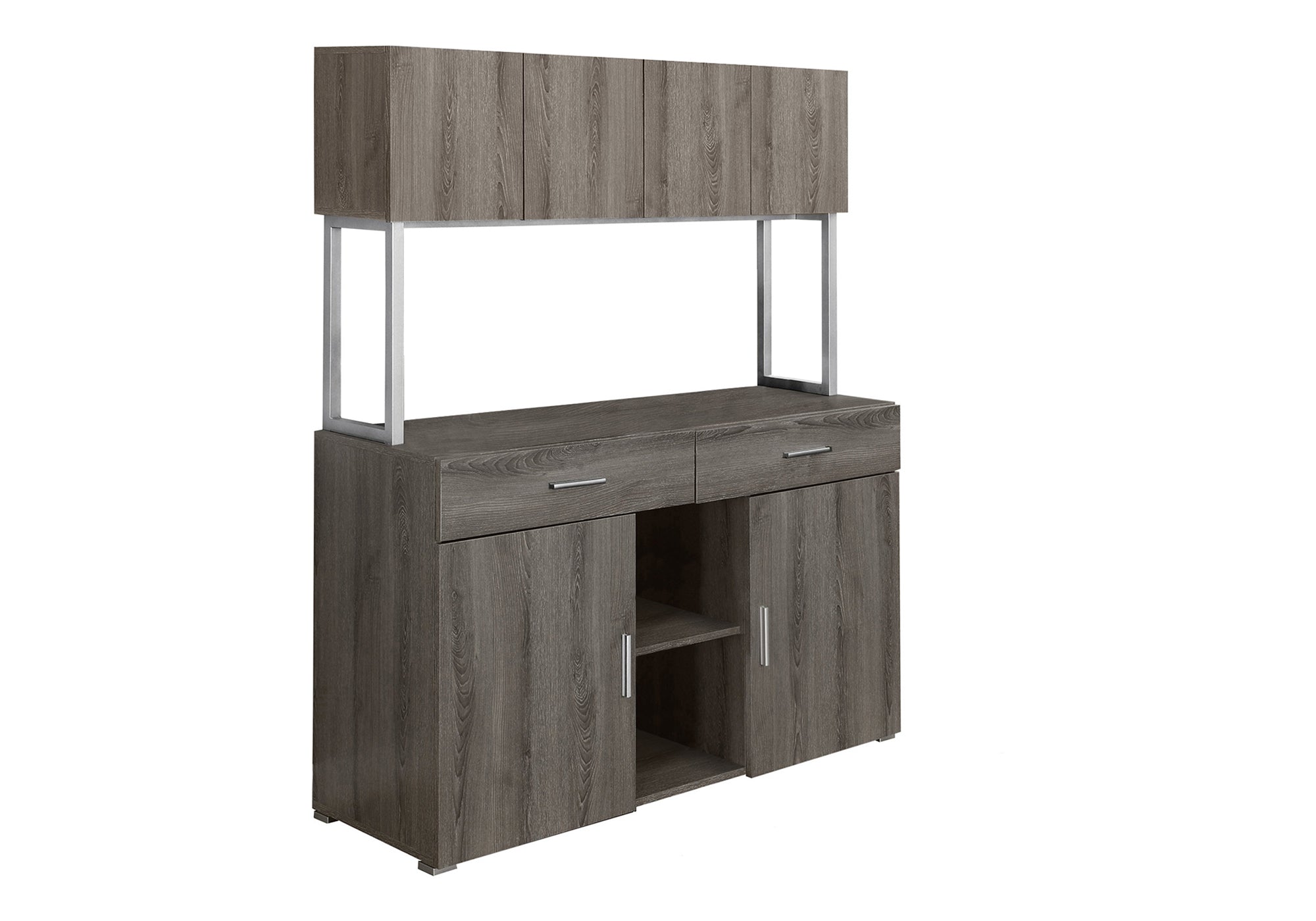 OFFICE CABINET - 48"L / DARK TAUPE STORAGE CREDENZA-Office Cabinet-DECOROLALA