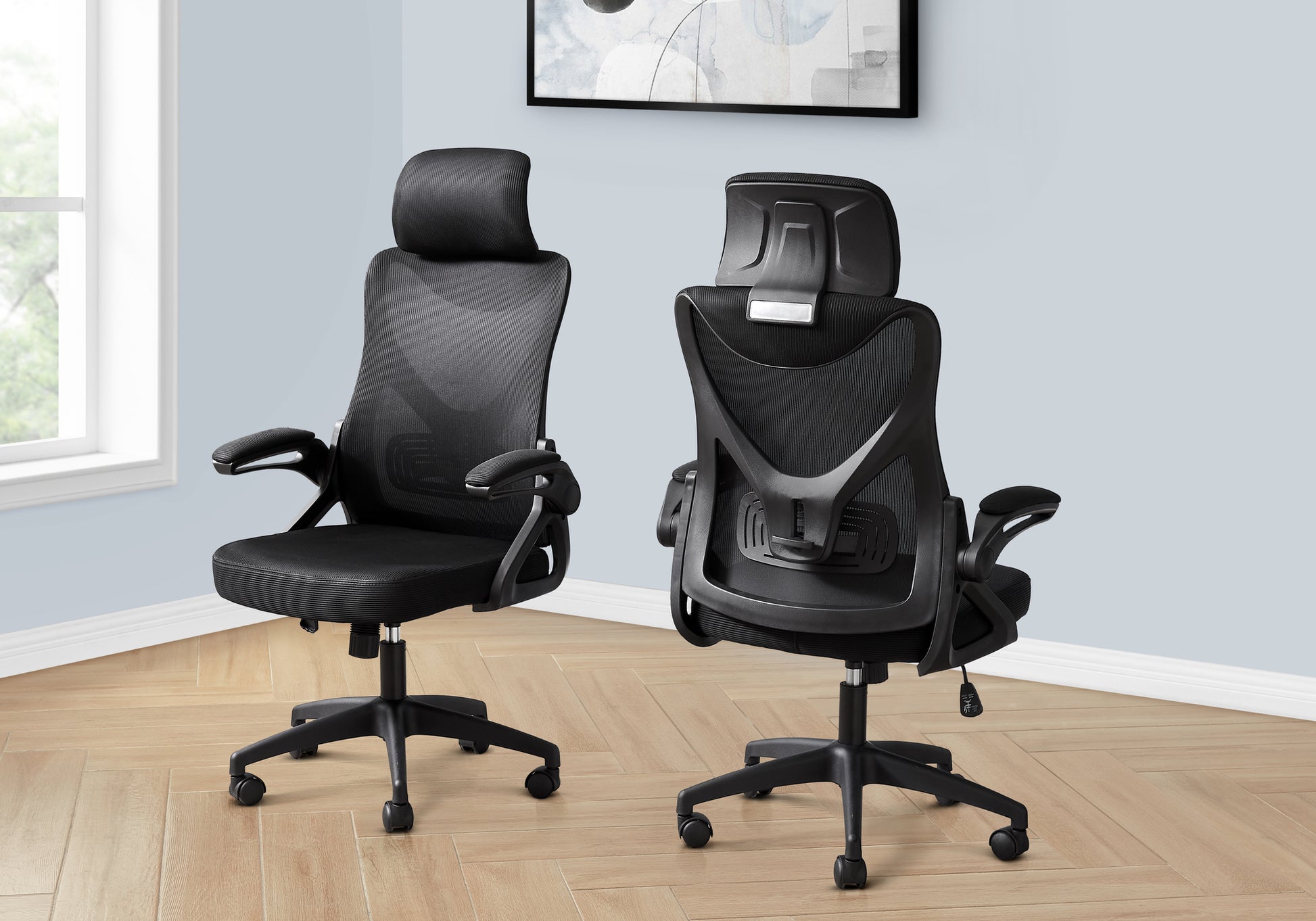 OFFICE CHAIR - BLACK / BLACK MESH / MULTI POSITION-Office Chair-DECOROLALA