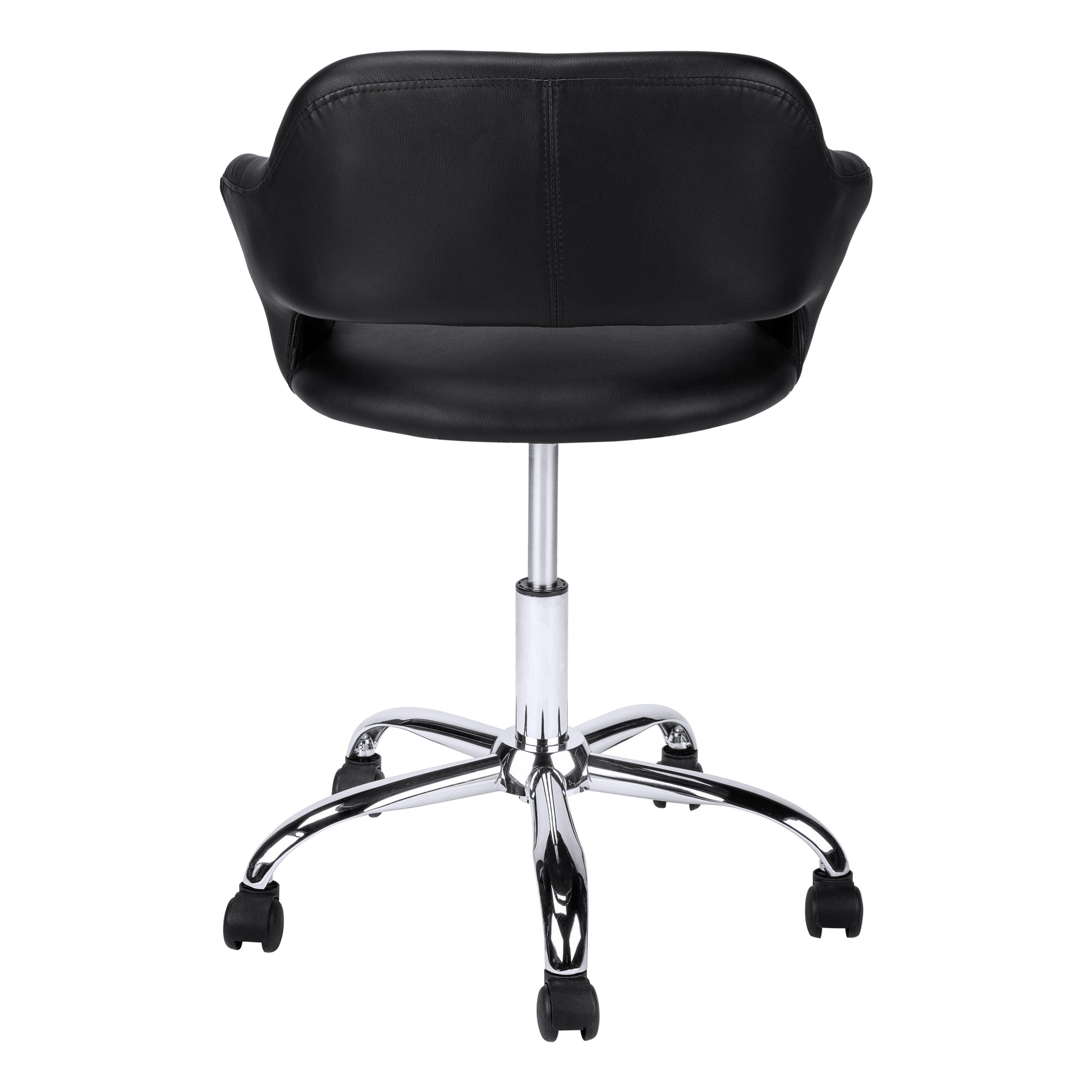 OFFICE CHAIR - BLACK / CHROME METAL HYDRAULIC LIFT BASE-Computer Desk-DECOROLALA