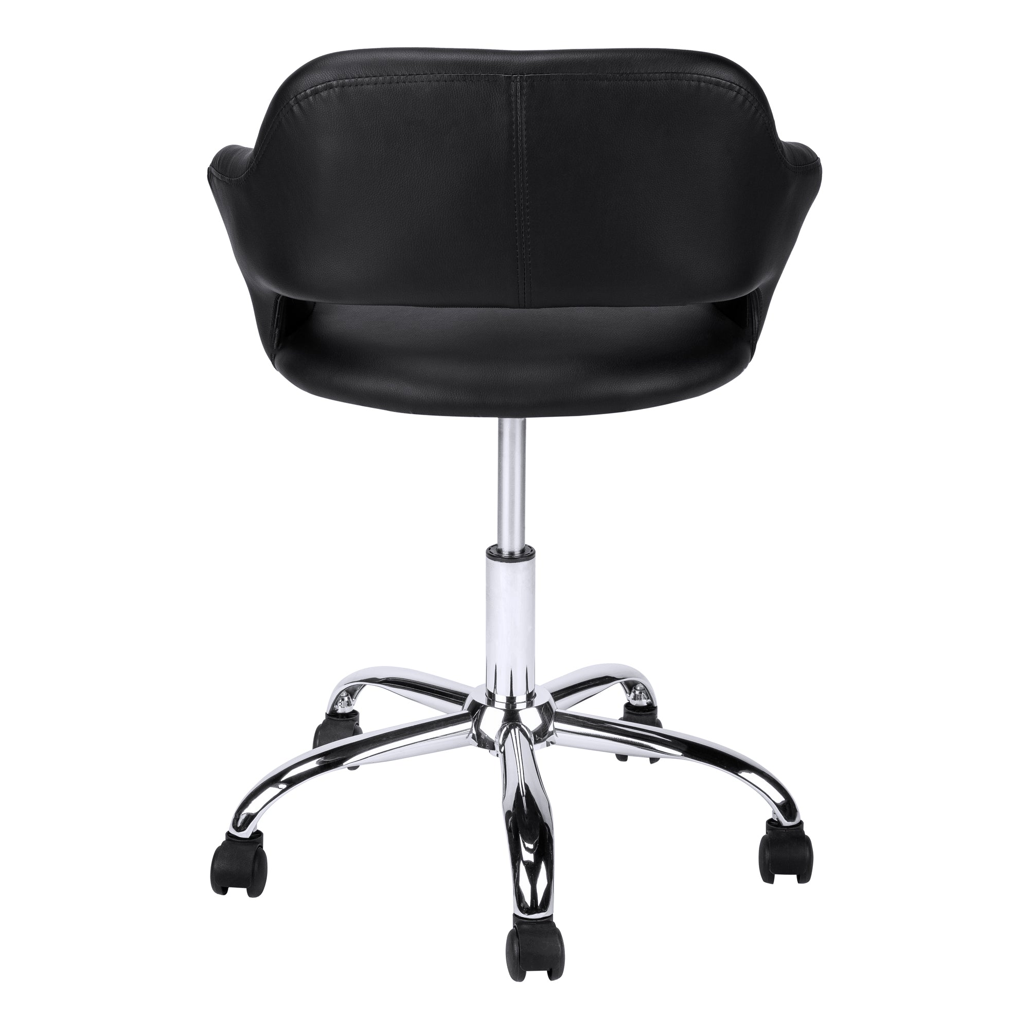 OFFICE CHAIR - BLACK / CHROME METAL HYDRAULIC LIFT BASE-Computer Desk-DECOROLALA