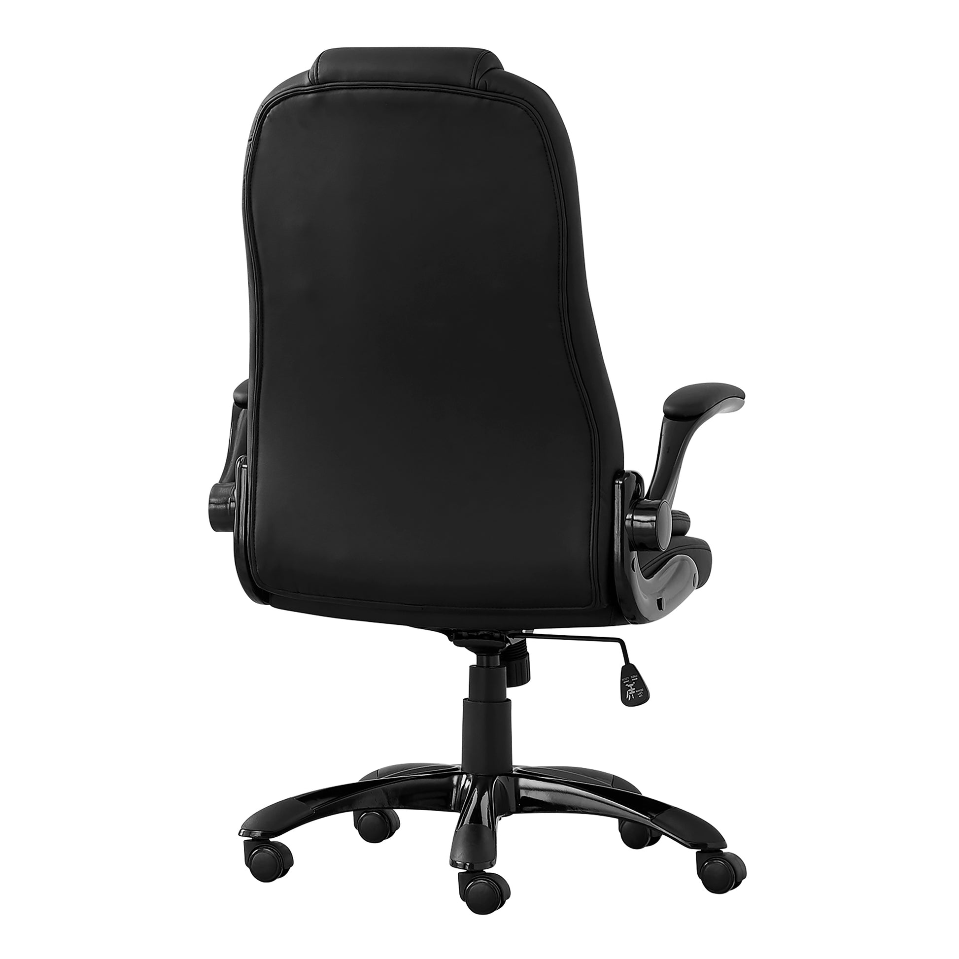 OFFICE CHAIR - BLACK LEATHER-LOOK / HIGH BACK EXECUTIVE-Computer Desk-DECOROLALA