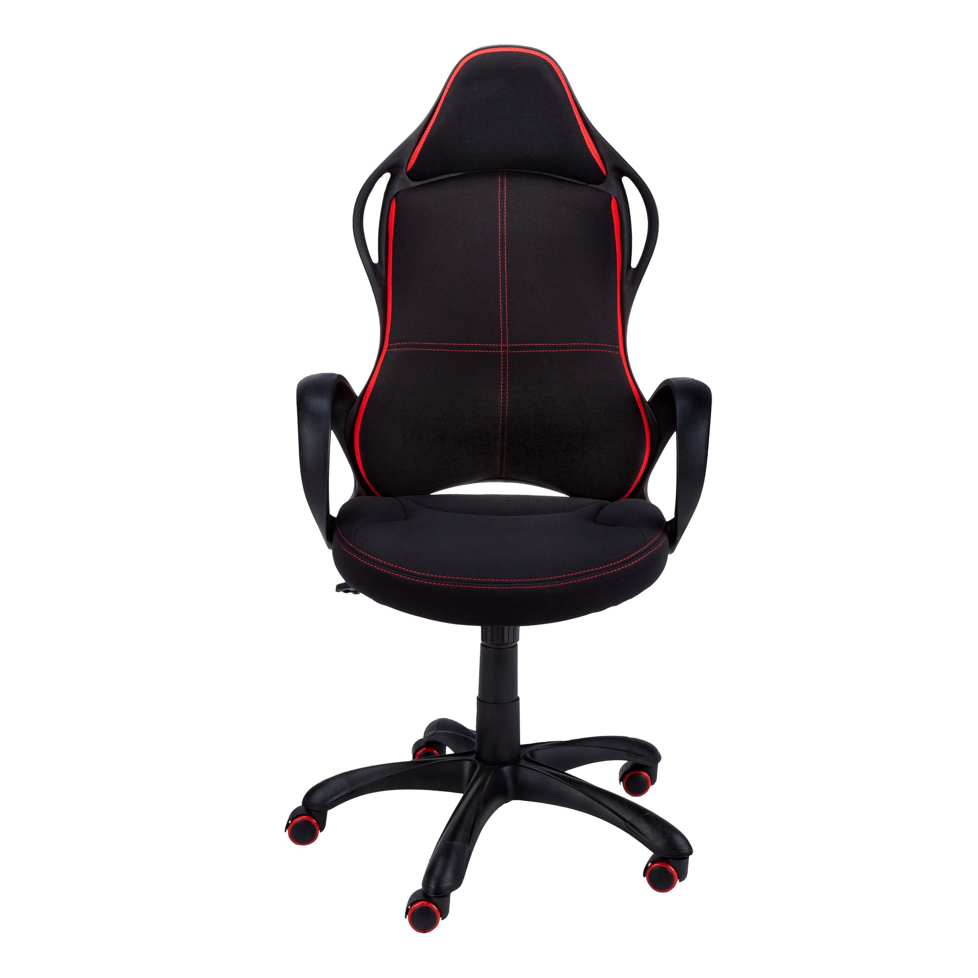 OFFICE CHAIR - BLACK / RED FABRIC / MULTI POSITION-Office Chair-DECOROLALA