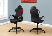 OFFICE CHAIR - BLACK / RED FABRIC / MULTI POSITION-Office Chair-DECOROLALA