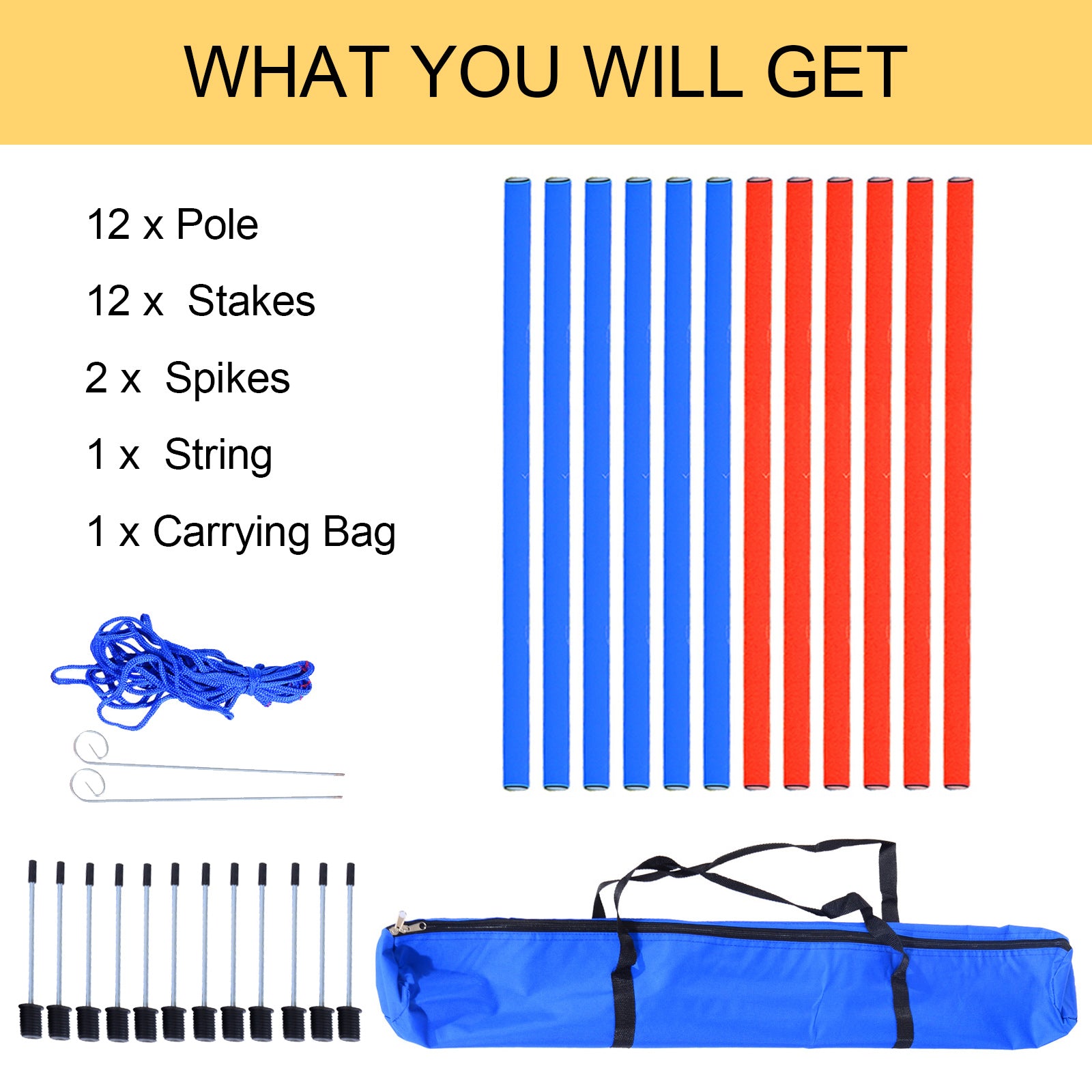 Dog Agility Equipment Set, Portable Dog Agility training equipment for Outdoor Play Run
