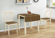 Oak Drop Leaf Dining Table 48" Cream-Dining Table-DECOROLALA