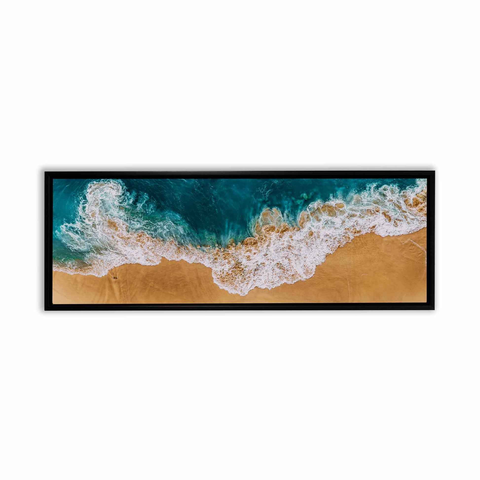 Ocean beach view from above 72X24 Inch Fine Art Canvas-Canvas Print-DECOROLALA
