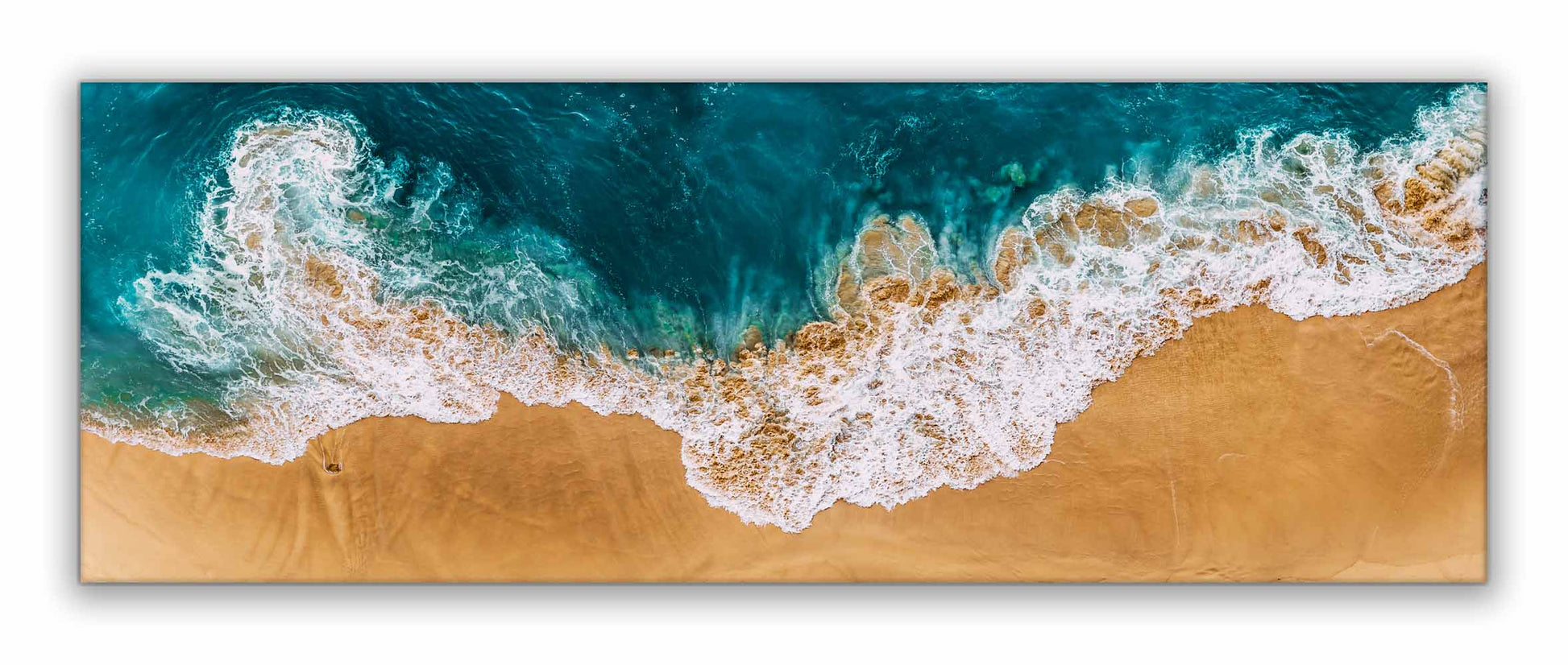 Ocean beach view from above 72X24 Inch Fine Art Canvas-Canvas Print-DECOROLALA