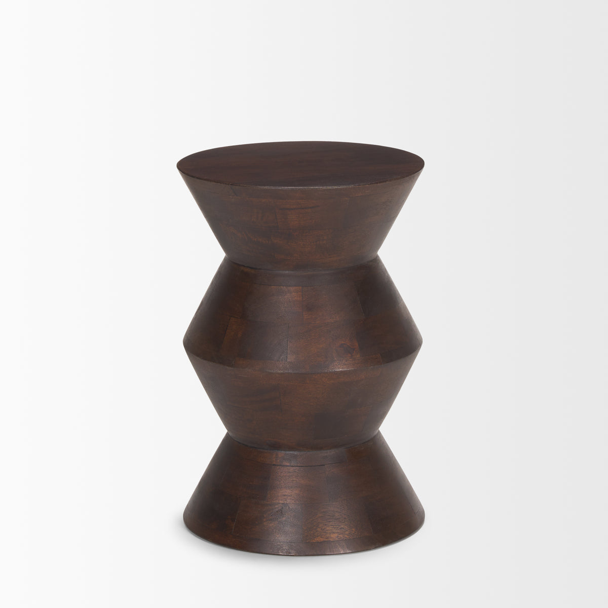 Odessa Dark Brown Wood Accent Table-Accent Tables-DECOROLALA