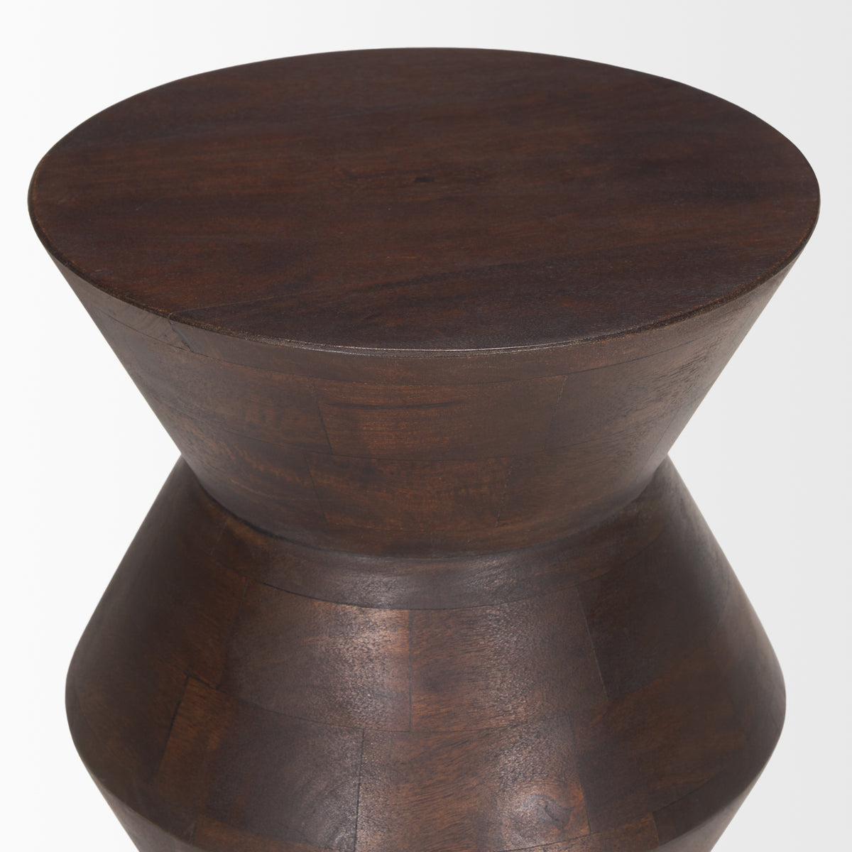 Odessa Dark Brown Wood Accent Table-Accent Tables-DECOROLALA