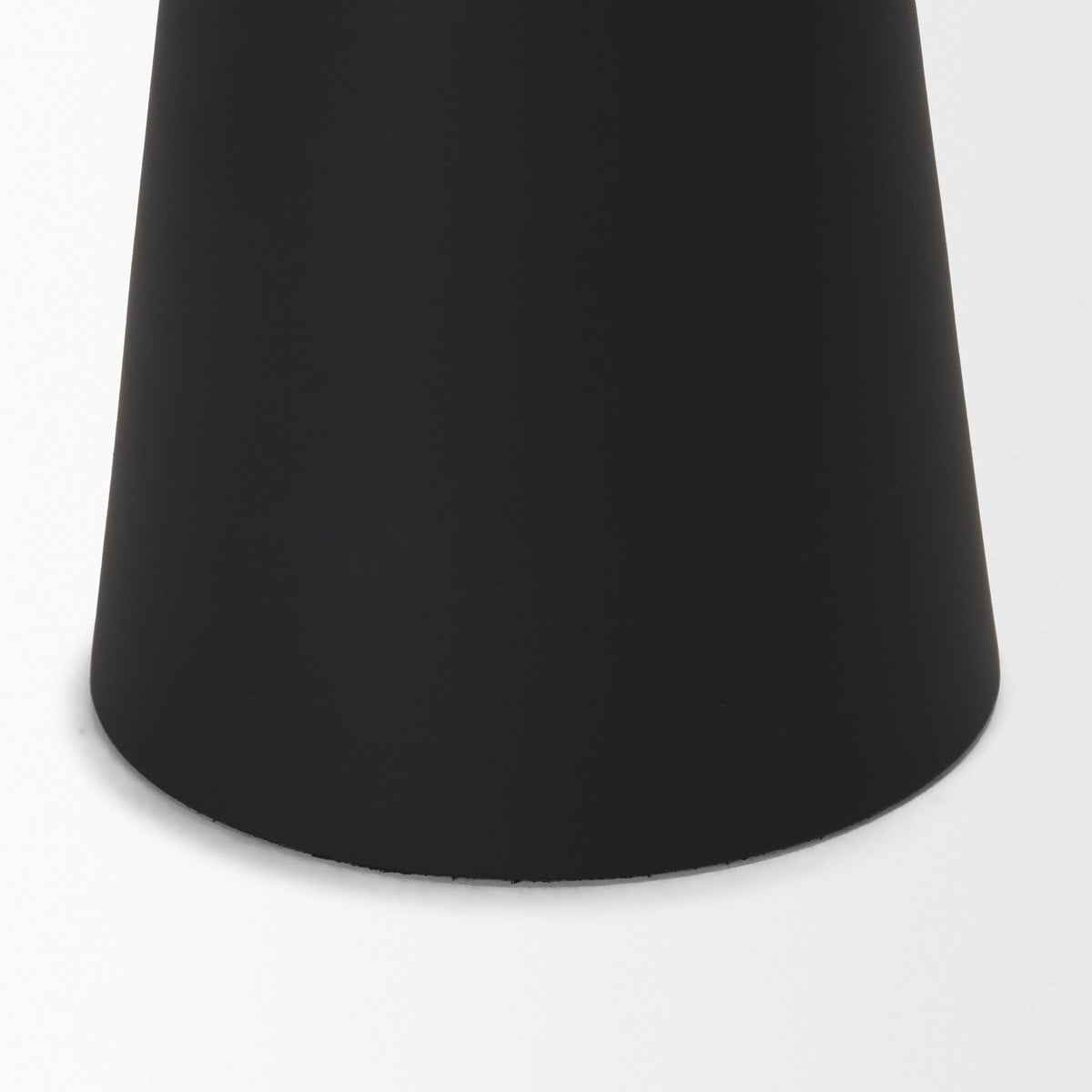 Odilia Large Smooth Matte Black Metal Geometric Pillar Candle Holder-Table Candle Holders-DECOROLALA