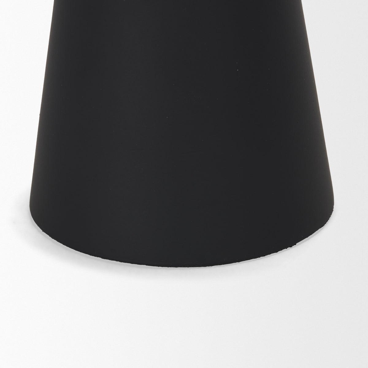 Odilia Small Smooth Matte Black Metal Geometric Pillar Candle Holder-Table Candle Holders-DECOROLALA