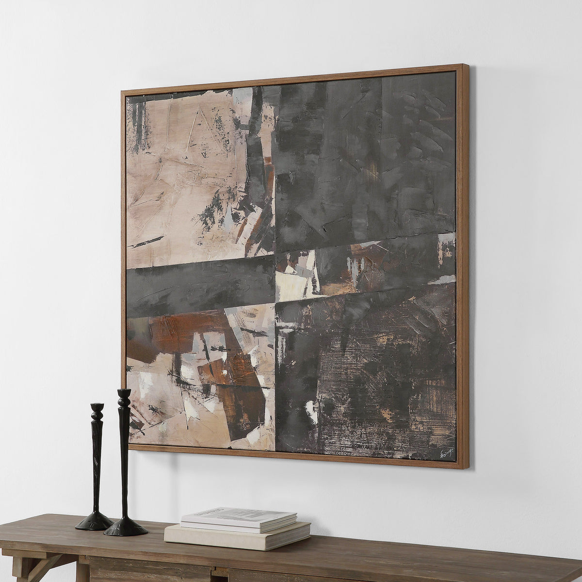 Odysseus 45" Wide Canvas Art, Black-Canvas Prints-DECOROLALA