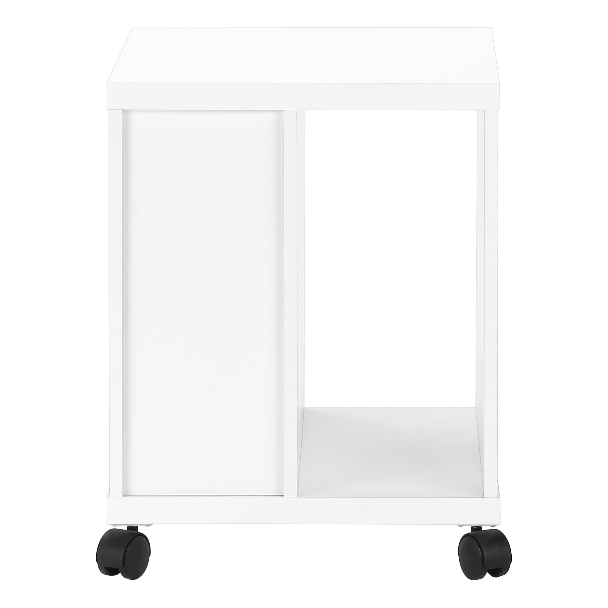 Office Cabinet White 2 Drawer Rolling Storage Unit-Computer Desk-DECOROLALA