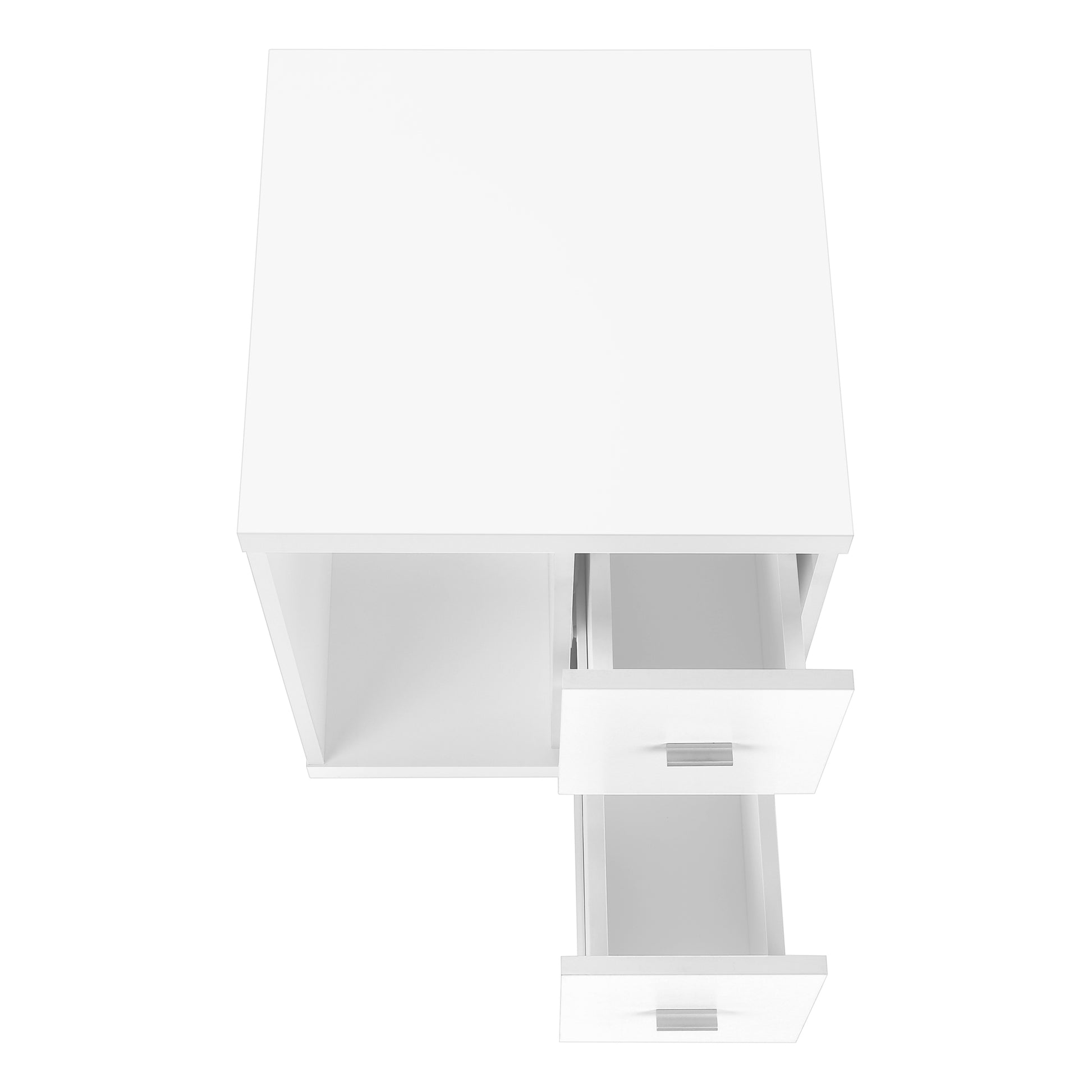Office Cabinet - White With 2 Drawers On Castors-Computer Desk-DECOROLALA