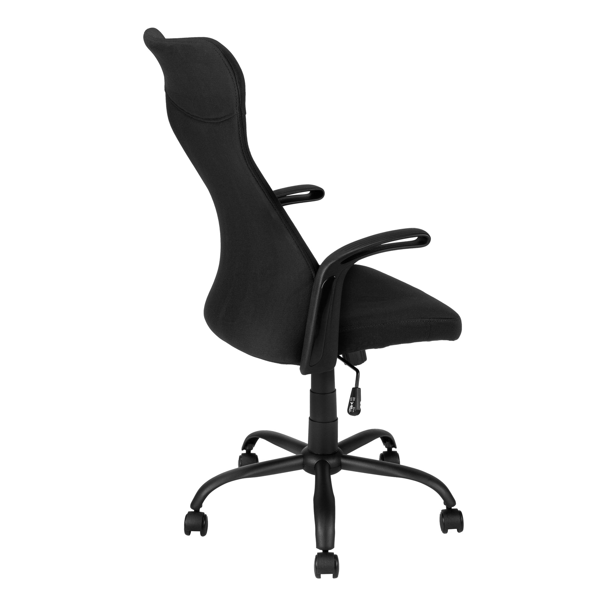 Office Chair - Black / Black Fabric / Multi Position-Office Chair-DECOROLALA