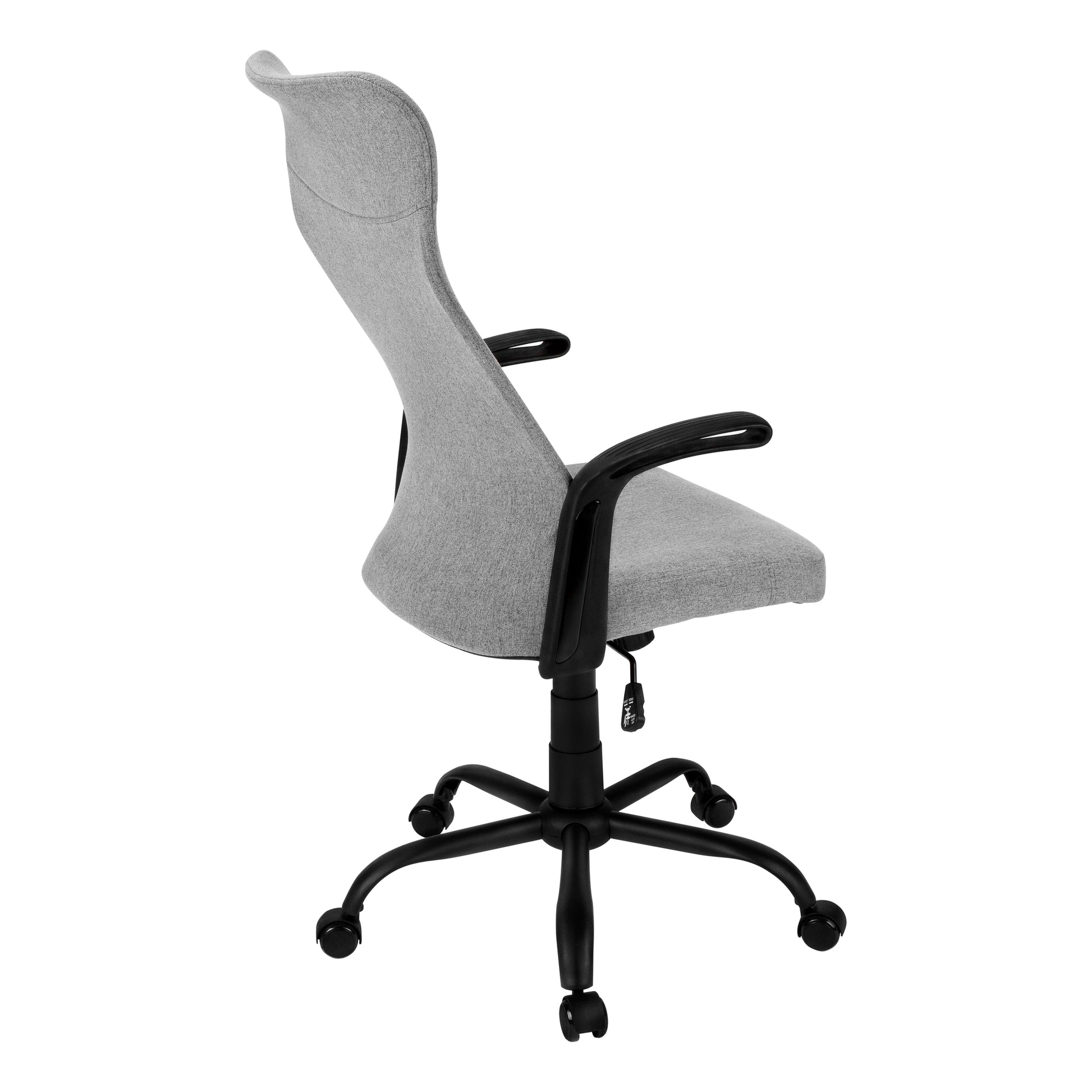 Office Chair - Black / Black Fabric / Multi Position-Office Chair-DECOROLALA