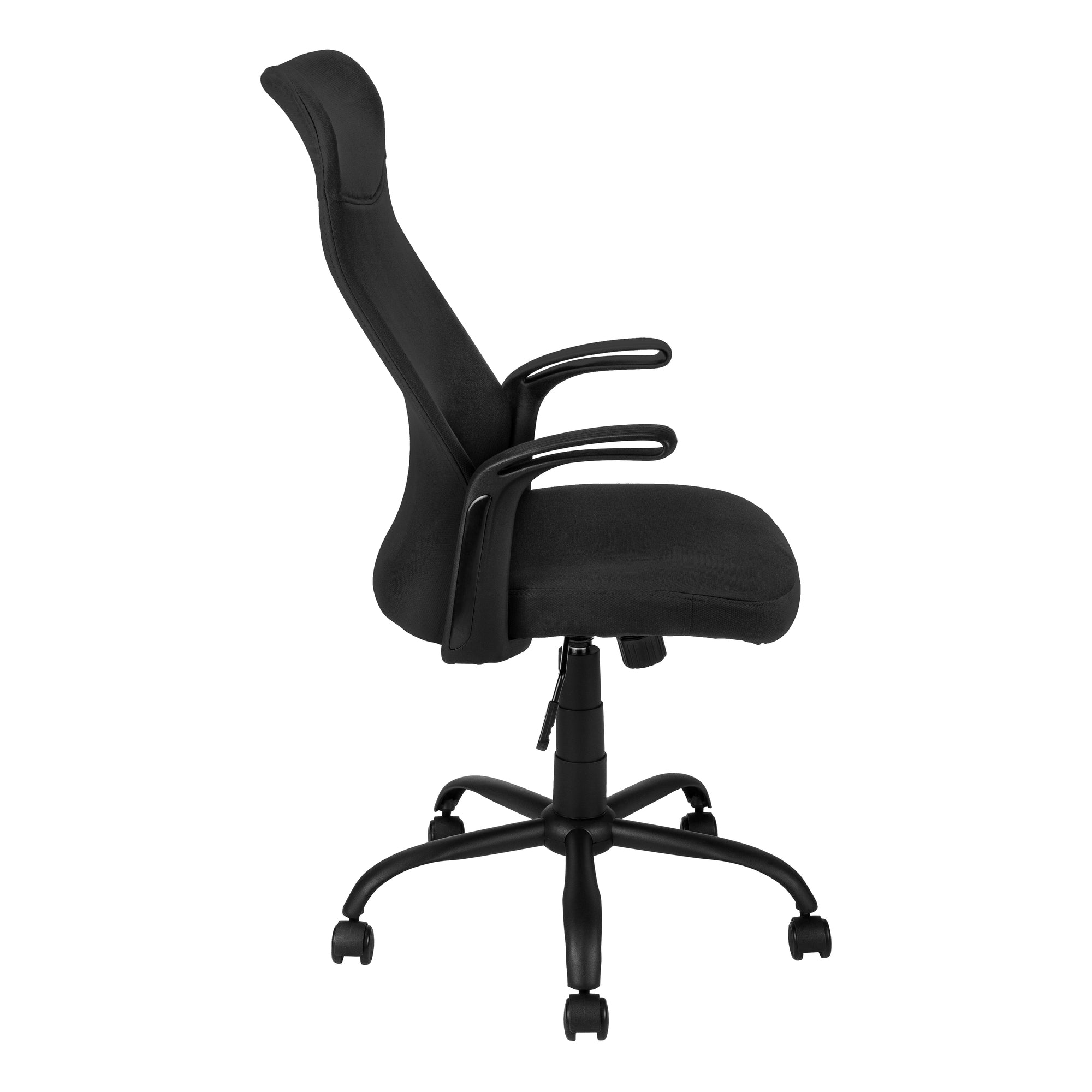 Office Chair - Black / Black Fabric / Multi Position-Office Chair-DECOROLALA