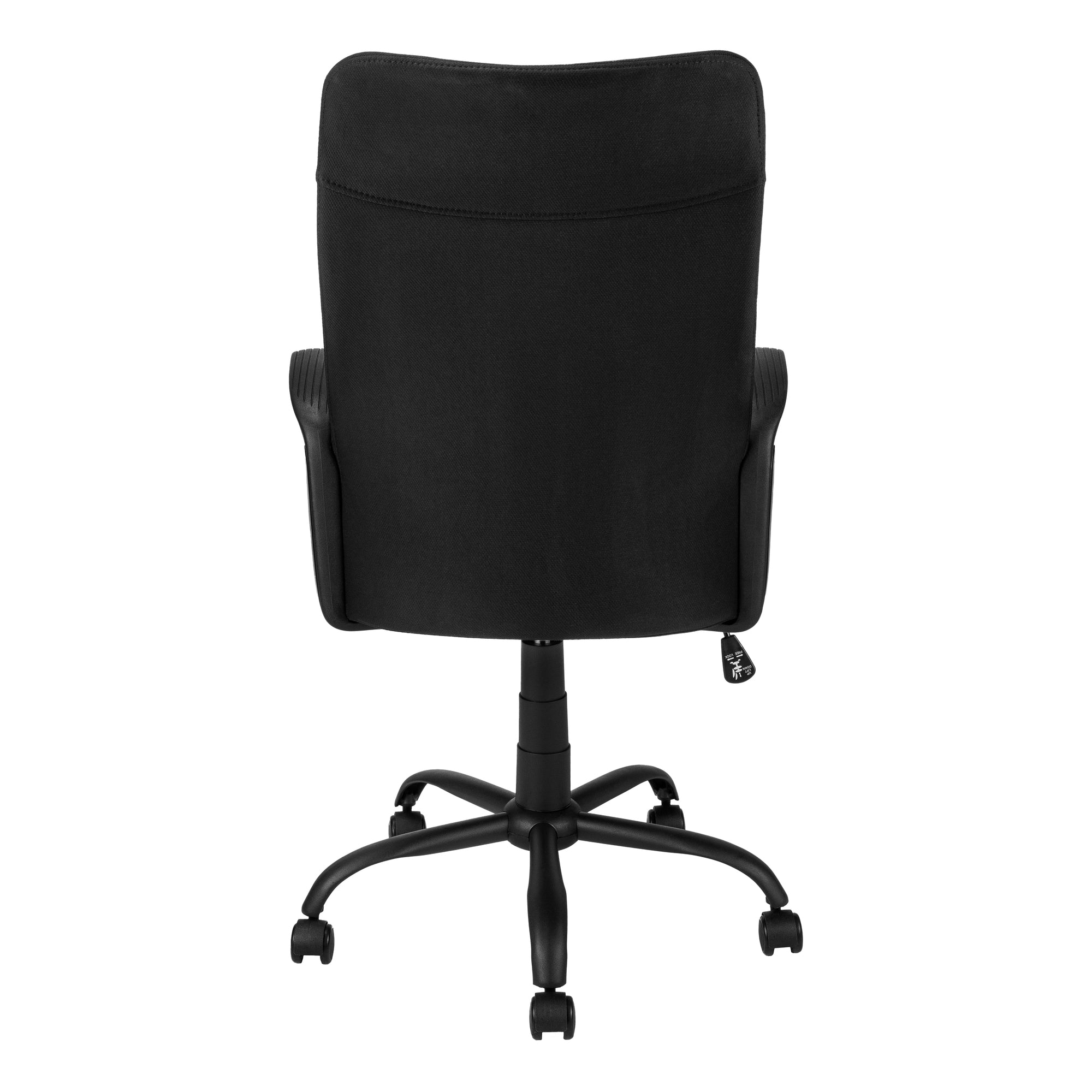 Office Chair - Black / Black Fabric / Multi Position-Office Chair-DECOROLALA