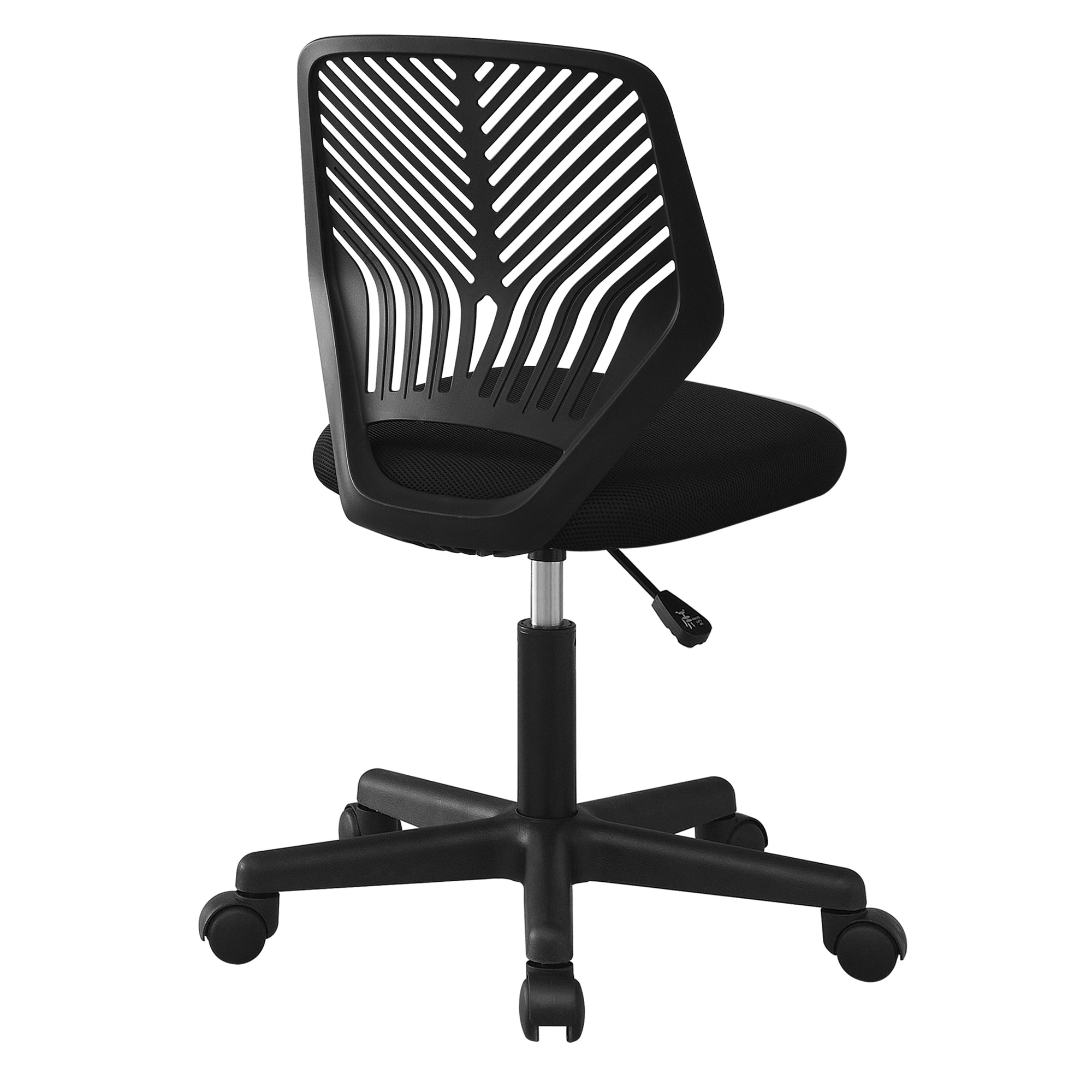 Office Chair - Black Juvenile / Black Base On Castors-Office Chair-DECOROLALA