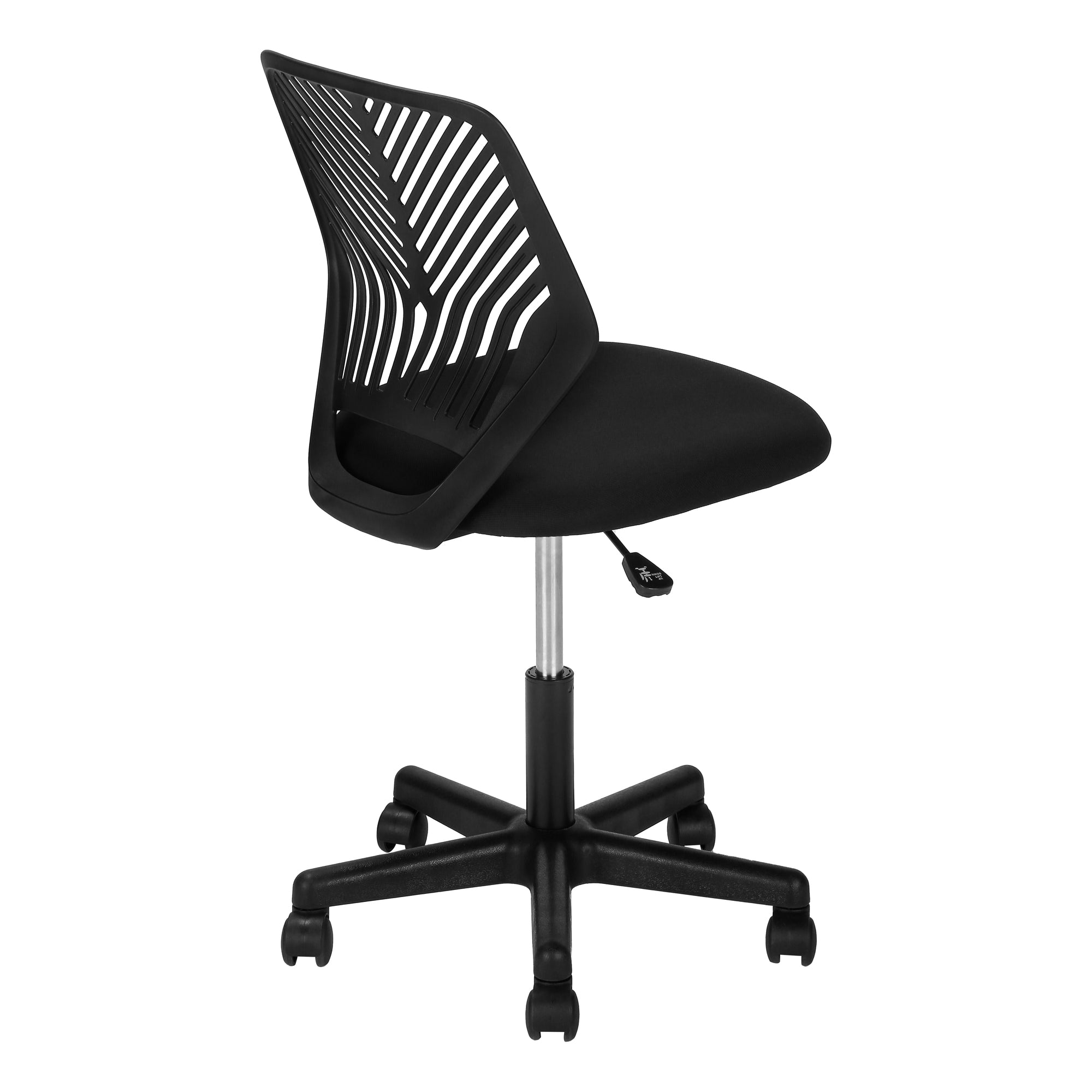 Office Chair - Black Juvenile / Black Base On Castors-Office Chair-DECOROLALA