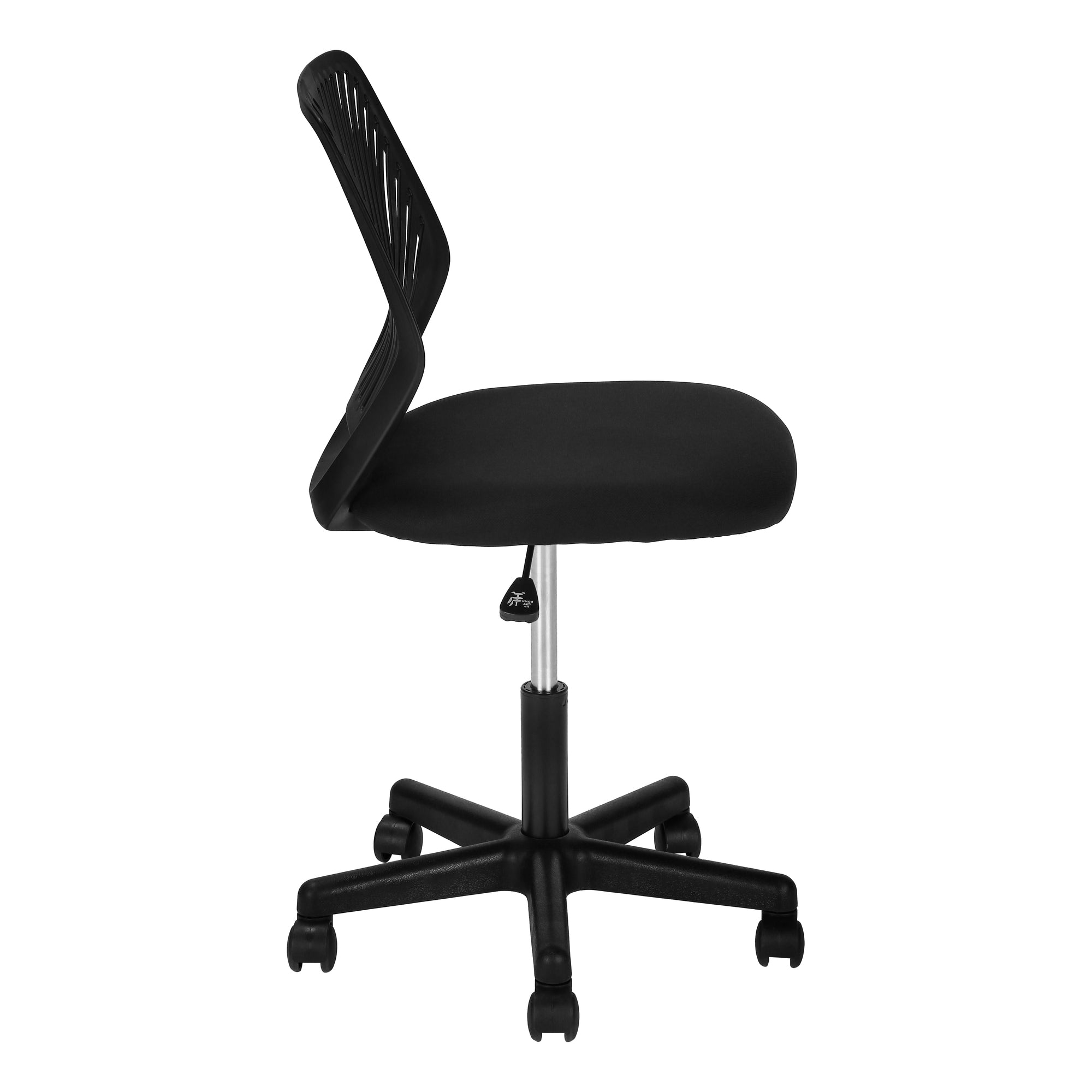 Office Chair - Black Juvenile / Black Base On Castors-Office Chair-DECOROLALA