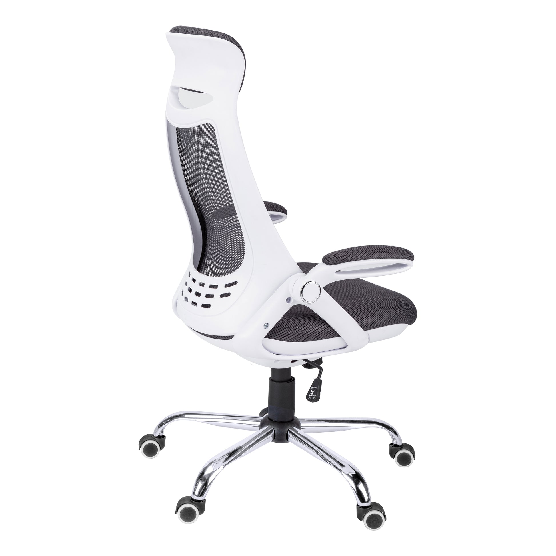 Office Chair - Black Mesh / Chrome High-Back Executive-Computer Desk-DECOROLALA