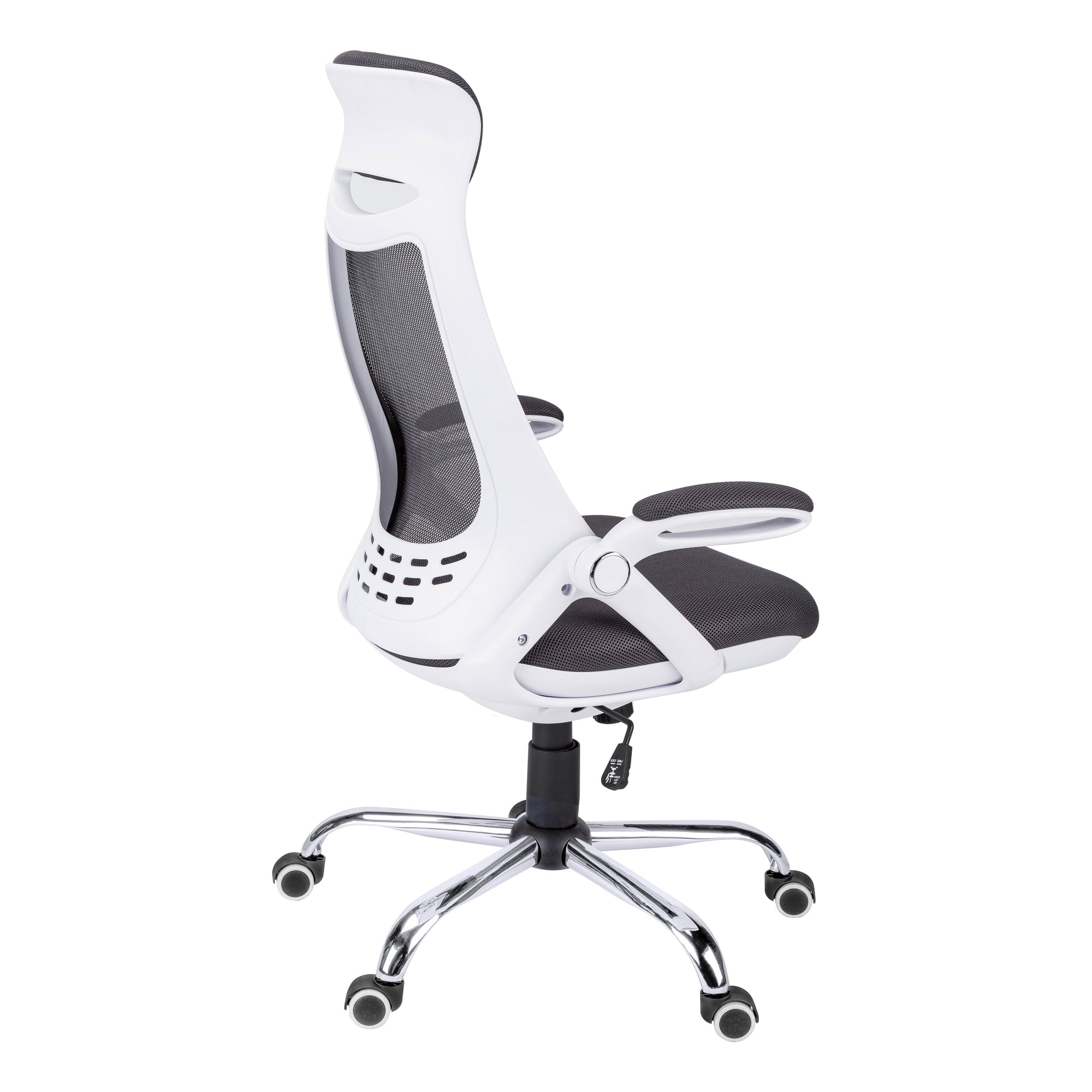 Office Chair - Black Mesh / Chrome High-Back Executive-Computer Desk-DECOROLALA