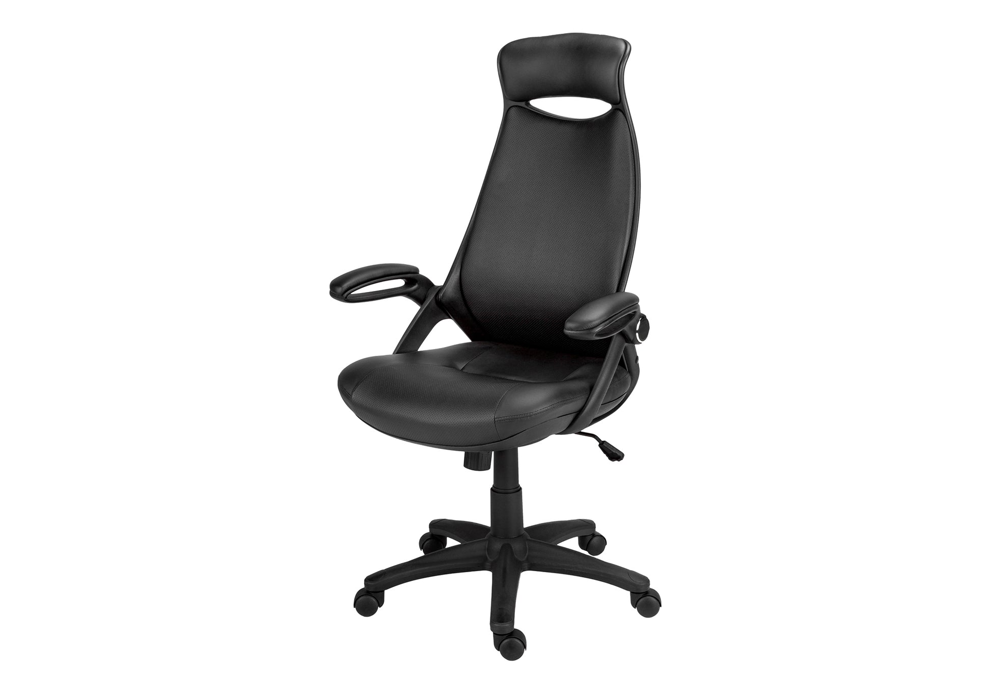 Office Chair - Black Mesh / Chrome High-Back Executive-Computer Desk-DECOROLALA