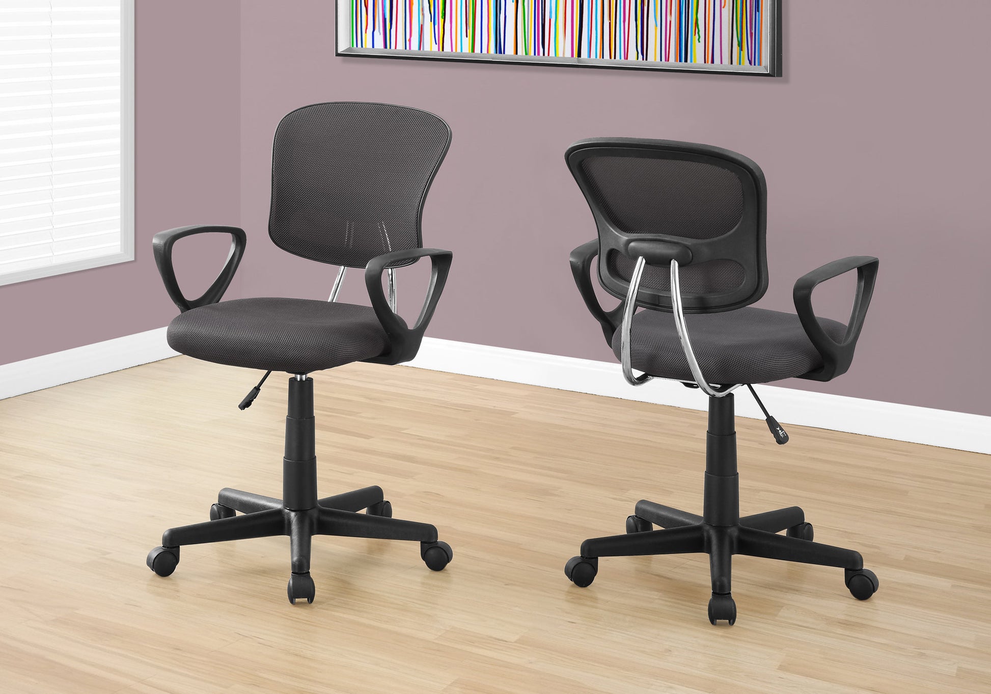 Office Chair - Black Mesh Juvenile / Multi-Position-Computer Desk-DECOROLALA
