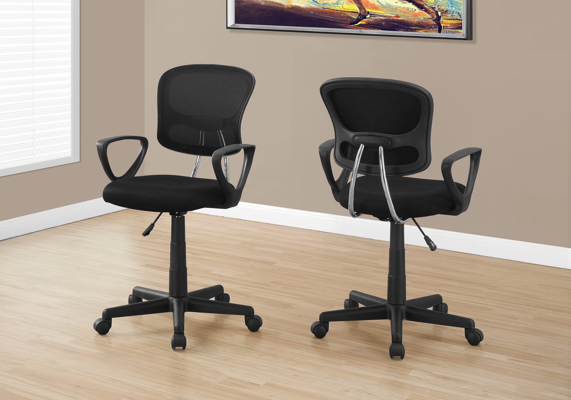 Office Chair - Black Mesh Juvenile / Multi-Position-Computer Desk-DECOROLALA