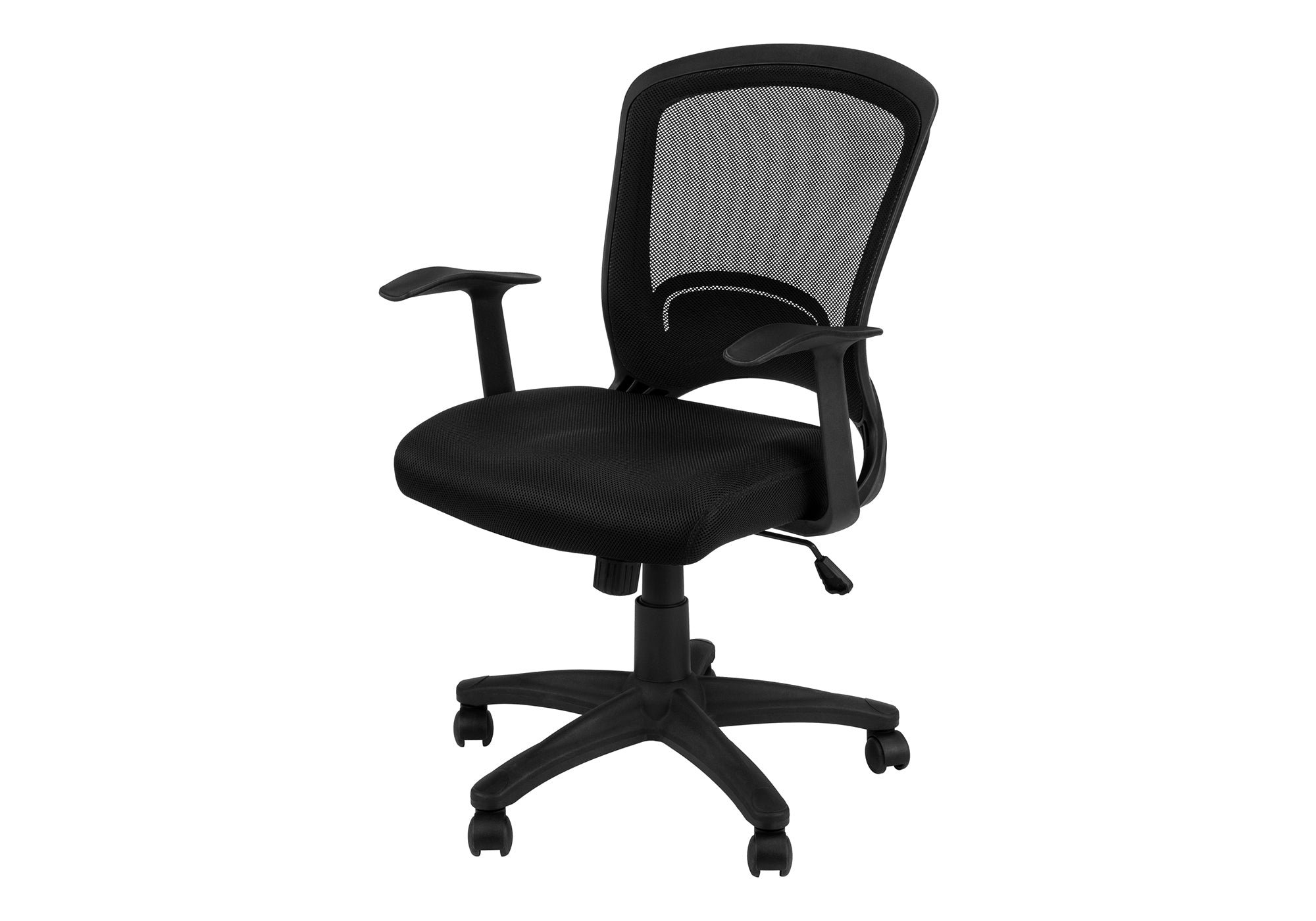 Office Chair Black Mesh Mid-Back Ergonomic Swivel-Computer Desk-DECOROLALA