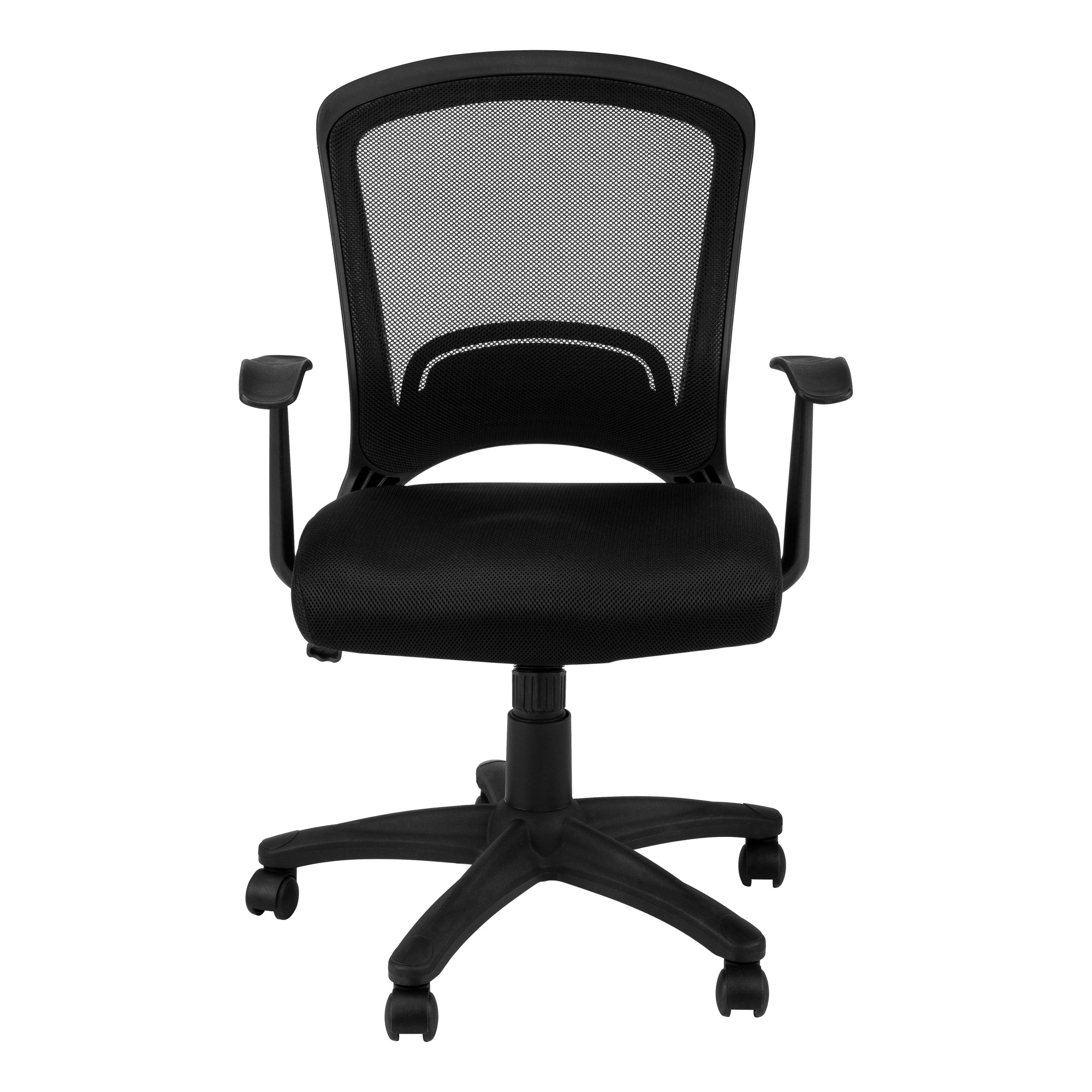 Office Chair Black Mesh Mid-Back Ergonomic Swivel-Computer Desk-DECOROLALA