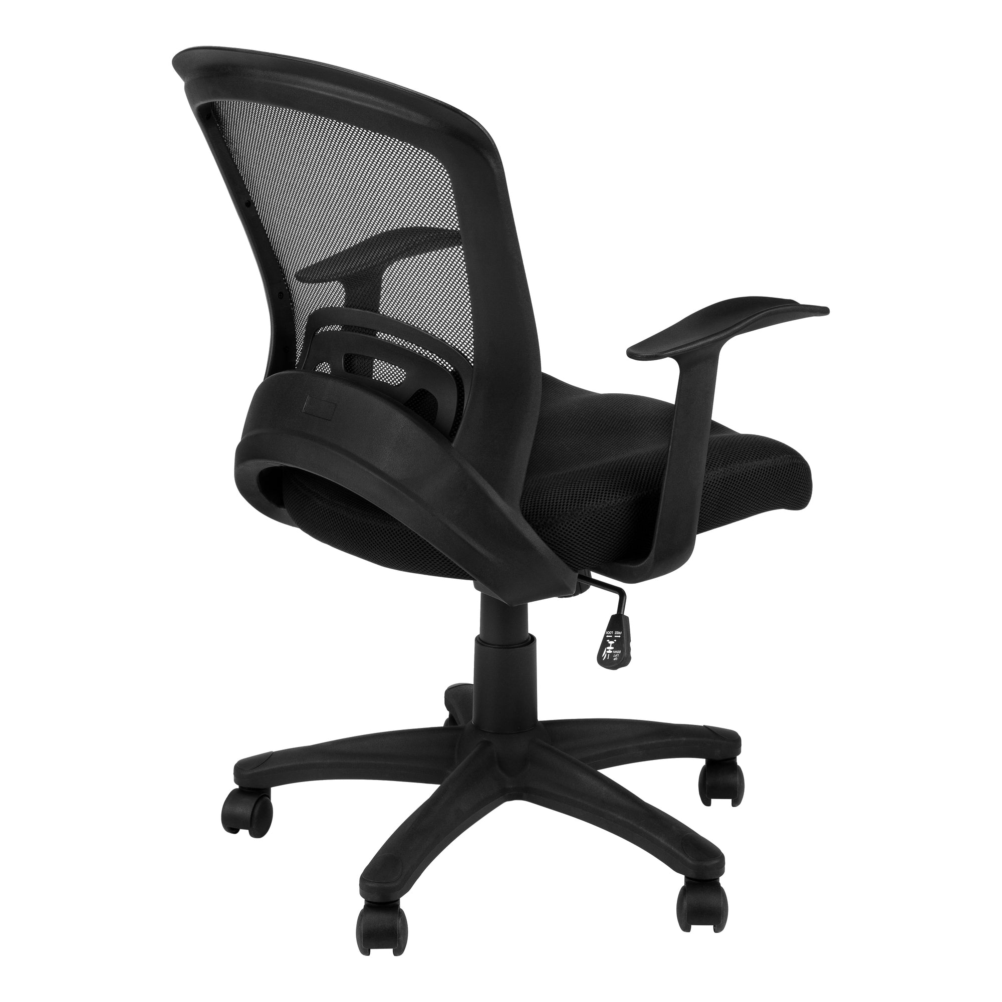 Office Chair Black Mesh Mid-Back Ergonomic Swivel-Computer Desk-DECOROLALA