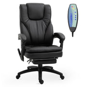 Office Chair - High Back Massage Recliner 6-Point with 360 Swivel Height Adjustable-DECOROLALA