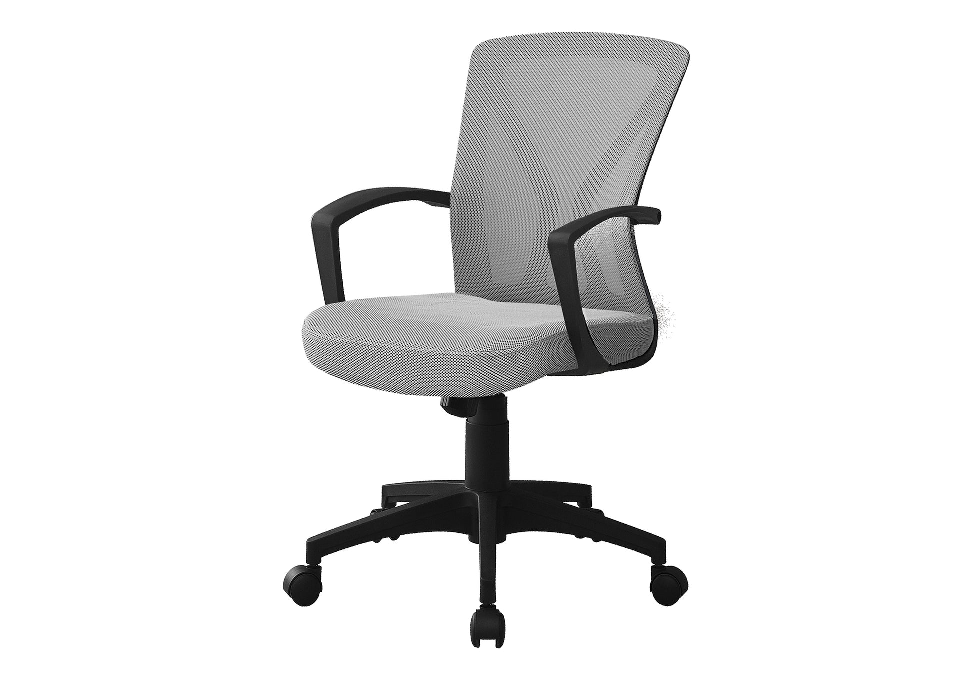 Office Chair Mid-Back Black Mesh Adjustable-Bookshelf-DECOROLALA