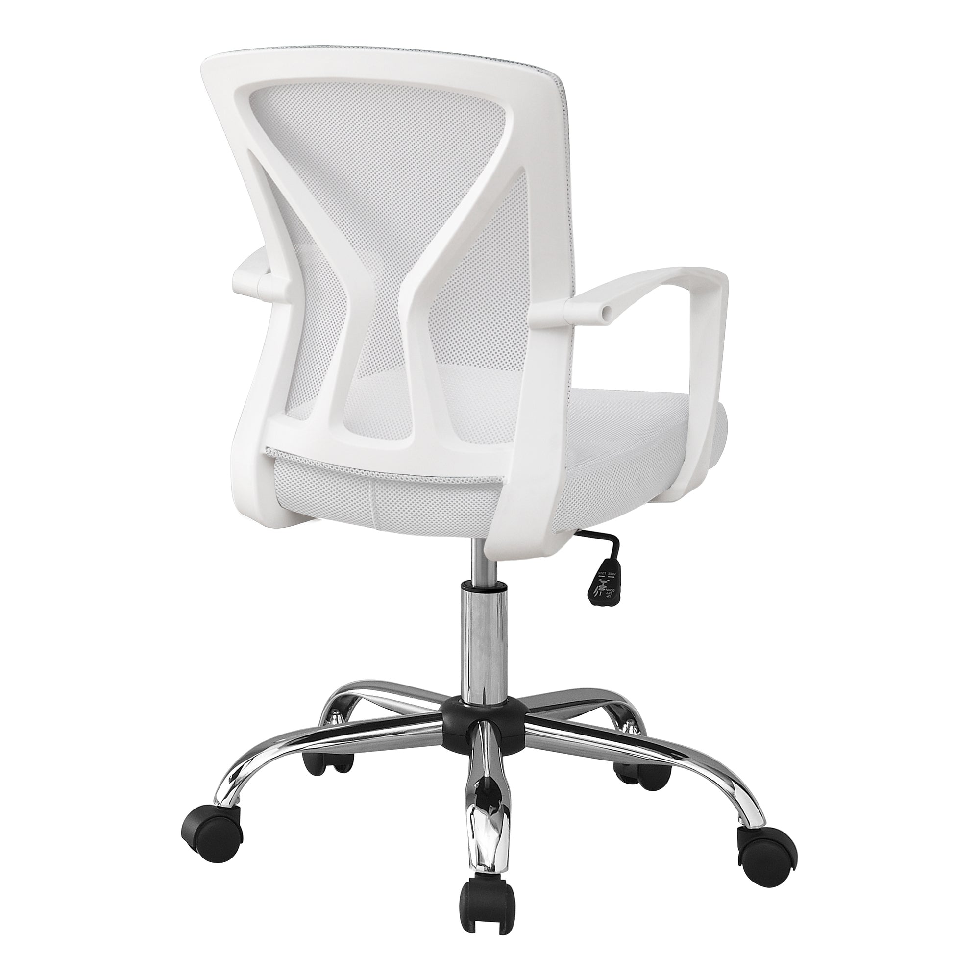 Office Chair Mid-Back Black Mesh Chrome Base-Computer Desk-DECOROLALA