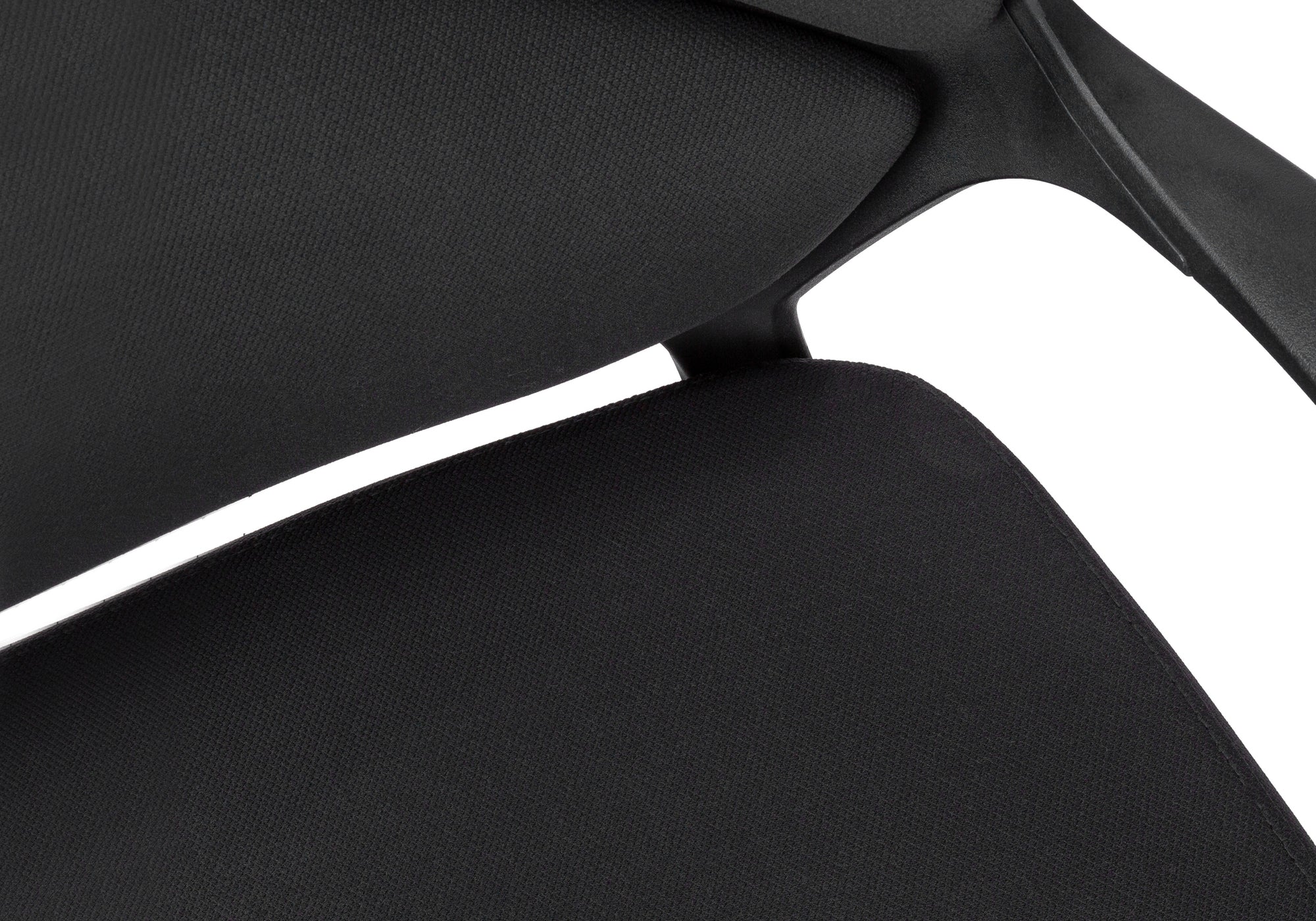 Office Chair - White / Grey Fabric / High Back Executive-Computer Desk-DECOROLALA