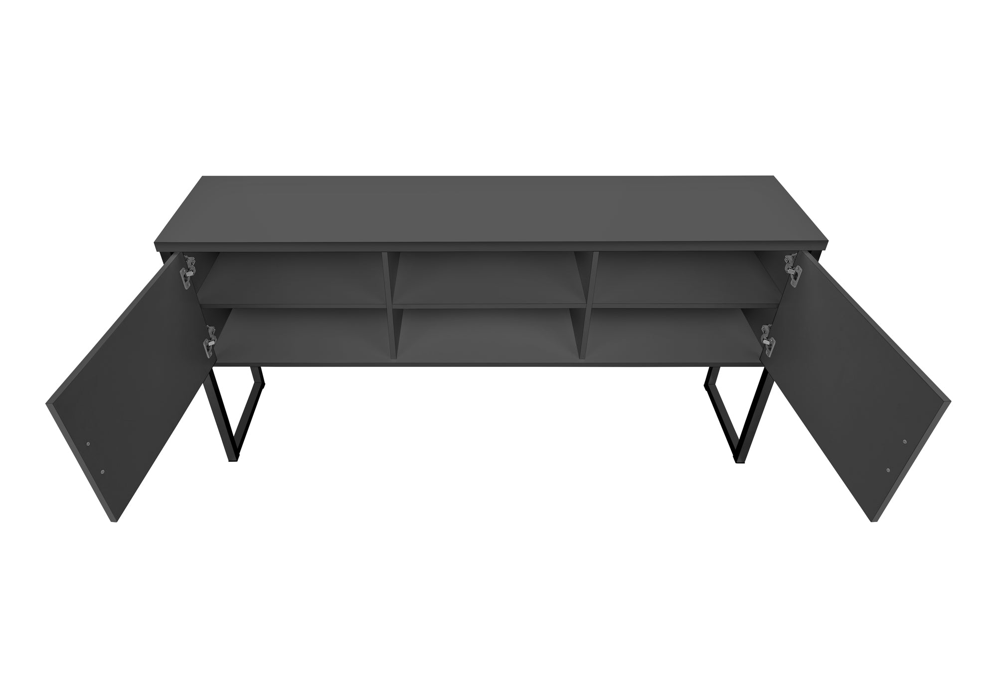 Office Hutch - 72"L White / Silver Commercial Grade-Credenza-DECOROLALA