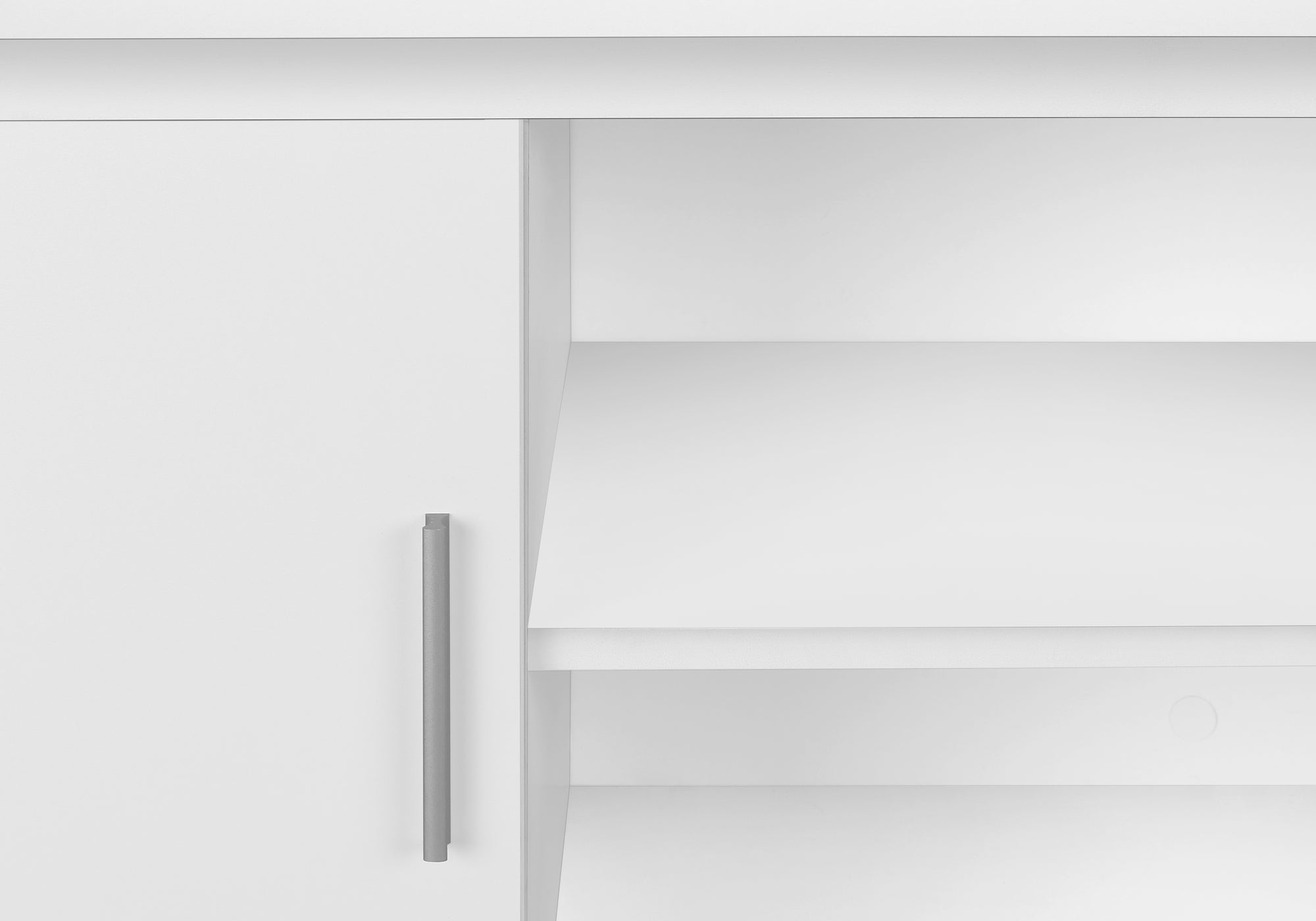Office Hutch - 72"L White / Silver Commercial Grade-Credenza-DECOROLALA