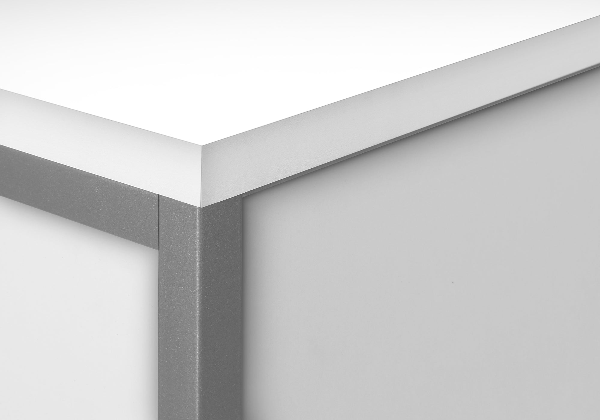 Office Hutch - 72"L White / Silver Commercial Grade-Credenza-DECOROLALA