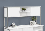 Office Hutch - 72"L White / Silver Commercial Grade-Credenza-DECOROLALA