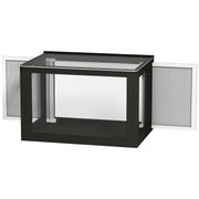 Catio Outdoor Cat Enclosure Adjustable Cat House Waterproof Top for Window 24" x18.5" x16.1" Black & White